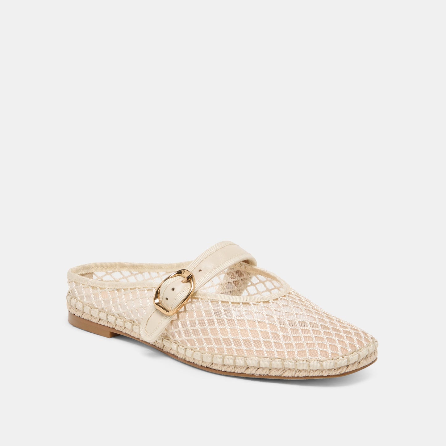 Milie Ecru Woven Mesh Flats
