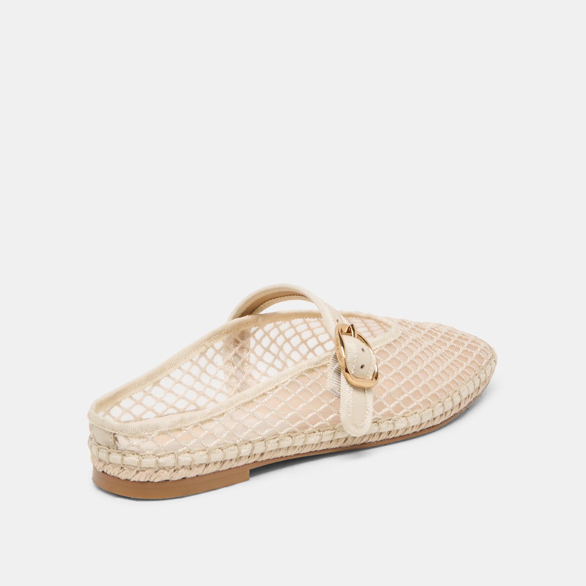 Milie Ecru Woven Mesh Flats
