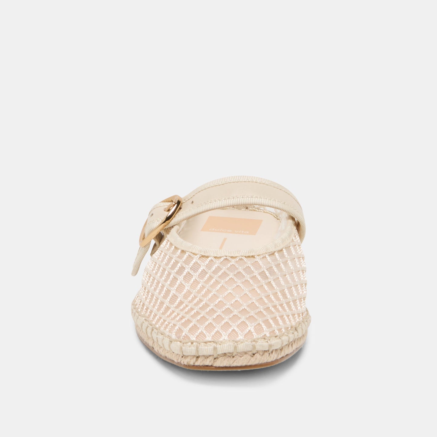 Milie Ecru Woven Mesh Flats