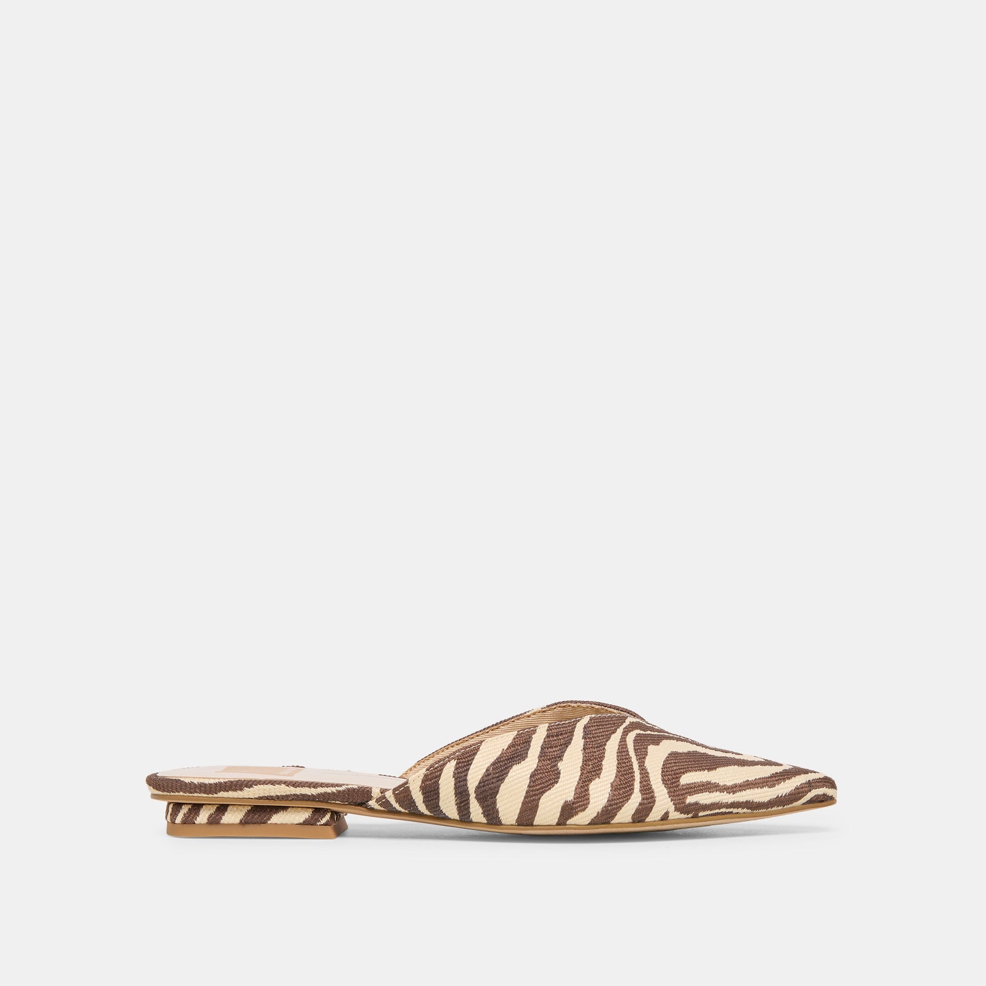 Elm Beige Zebra Raffia Flats