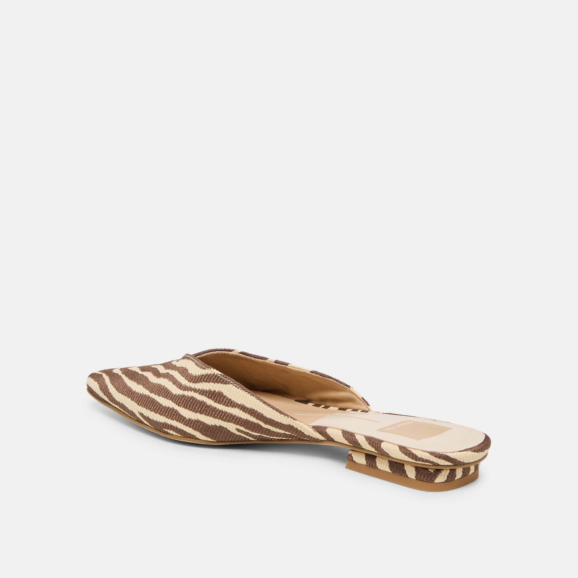 Elm Beige Zebra Raffia Flats