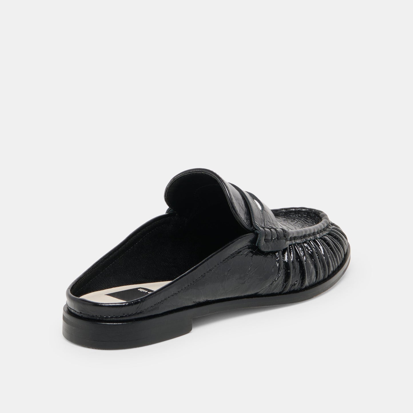 BETZY Midnight Crinkle Patent Closed-Toe Slip-On Loafers