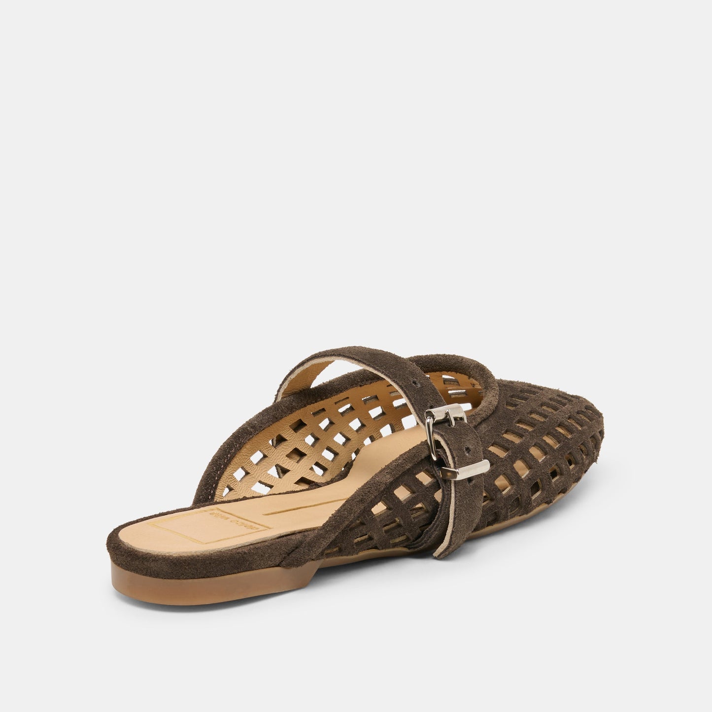 Mirian Dk Brown Suede Flats
