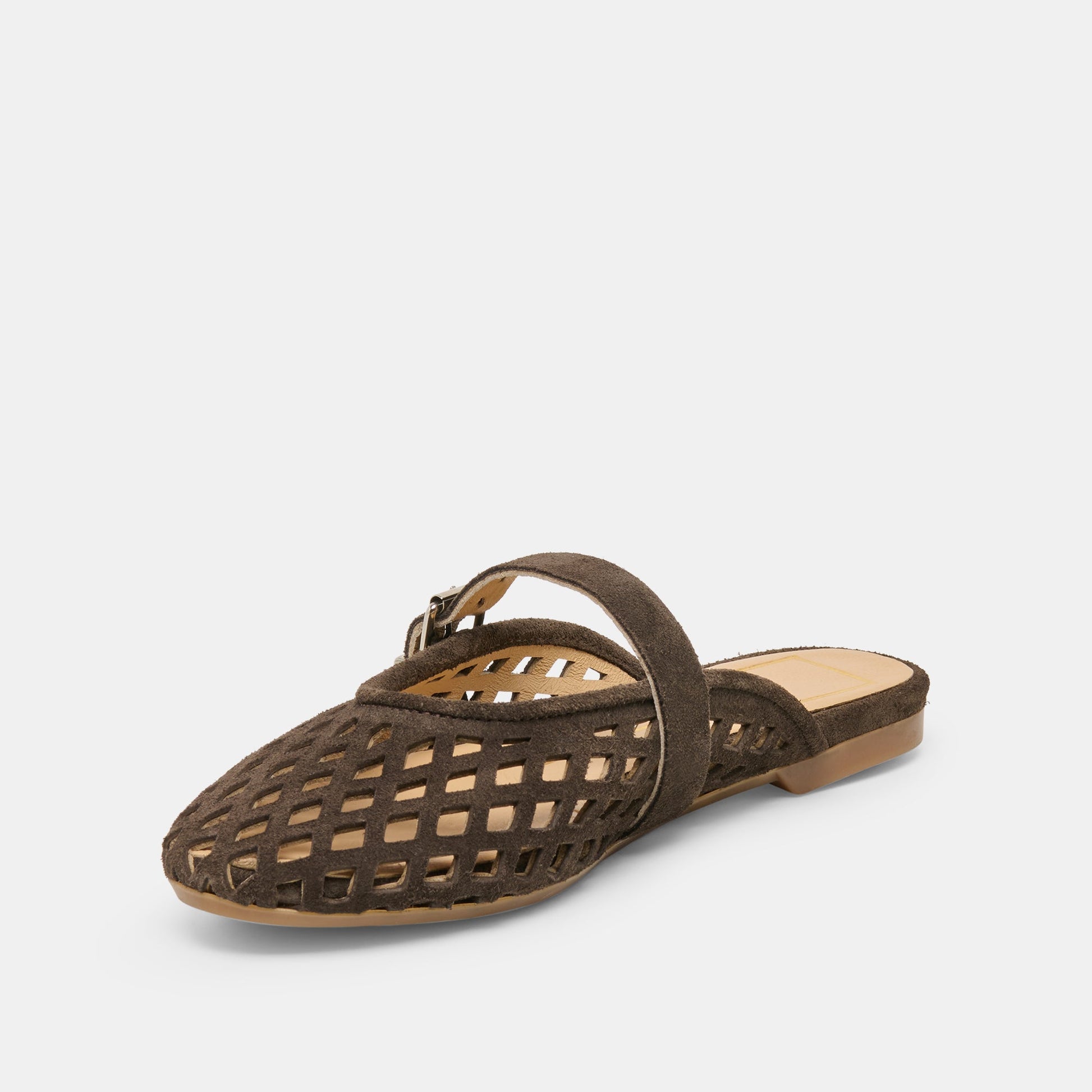 Mirian Dk Brown Suede Flats
