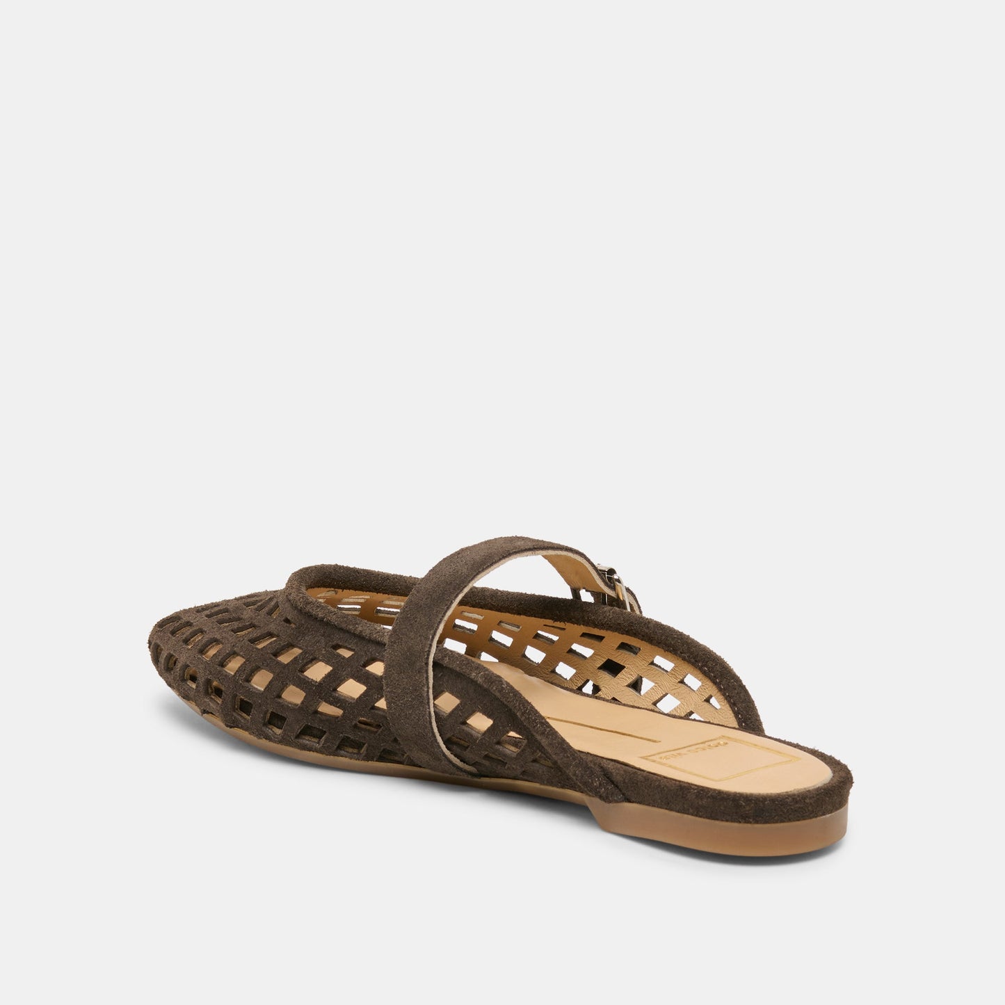 Mirian Dk Brown Suede Flats