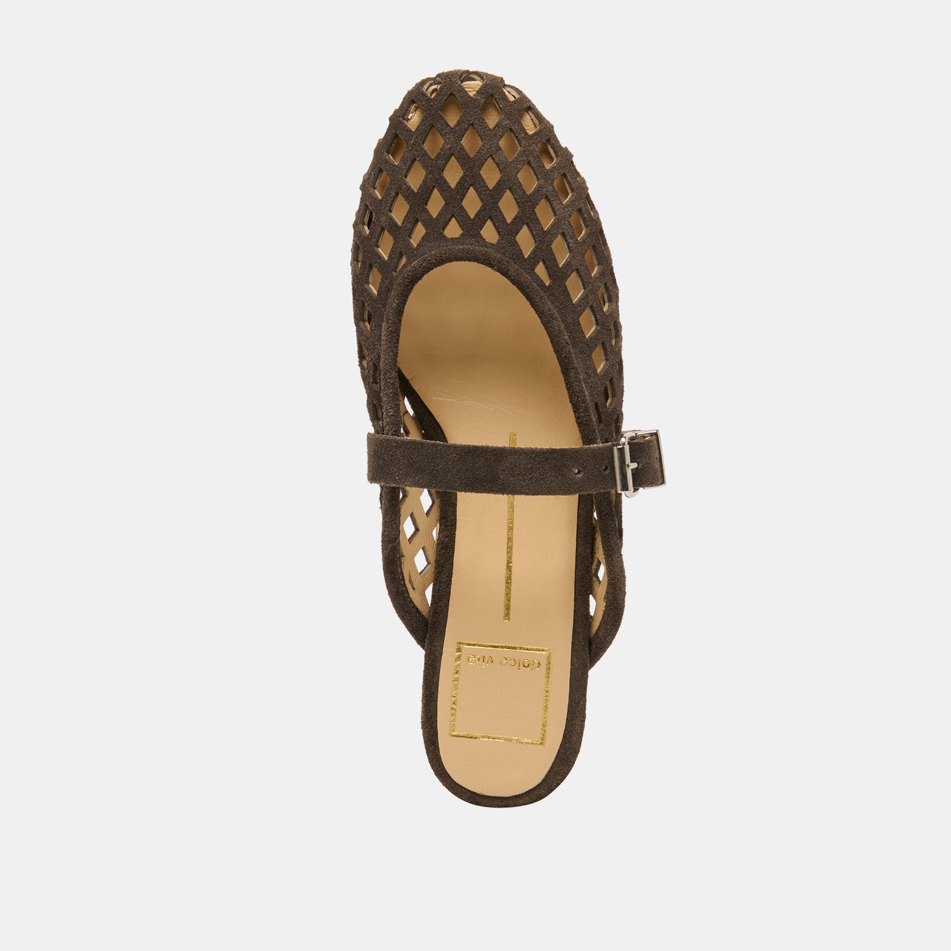 Mirian Dk Brown Suede Flats