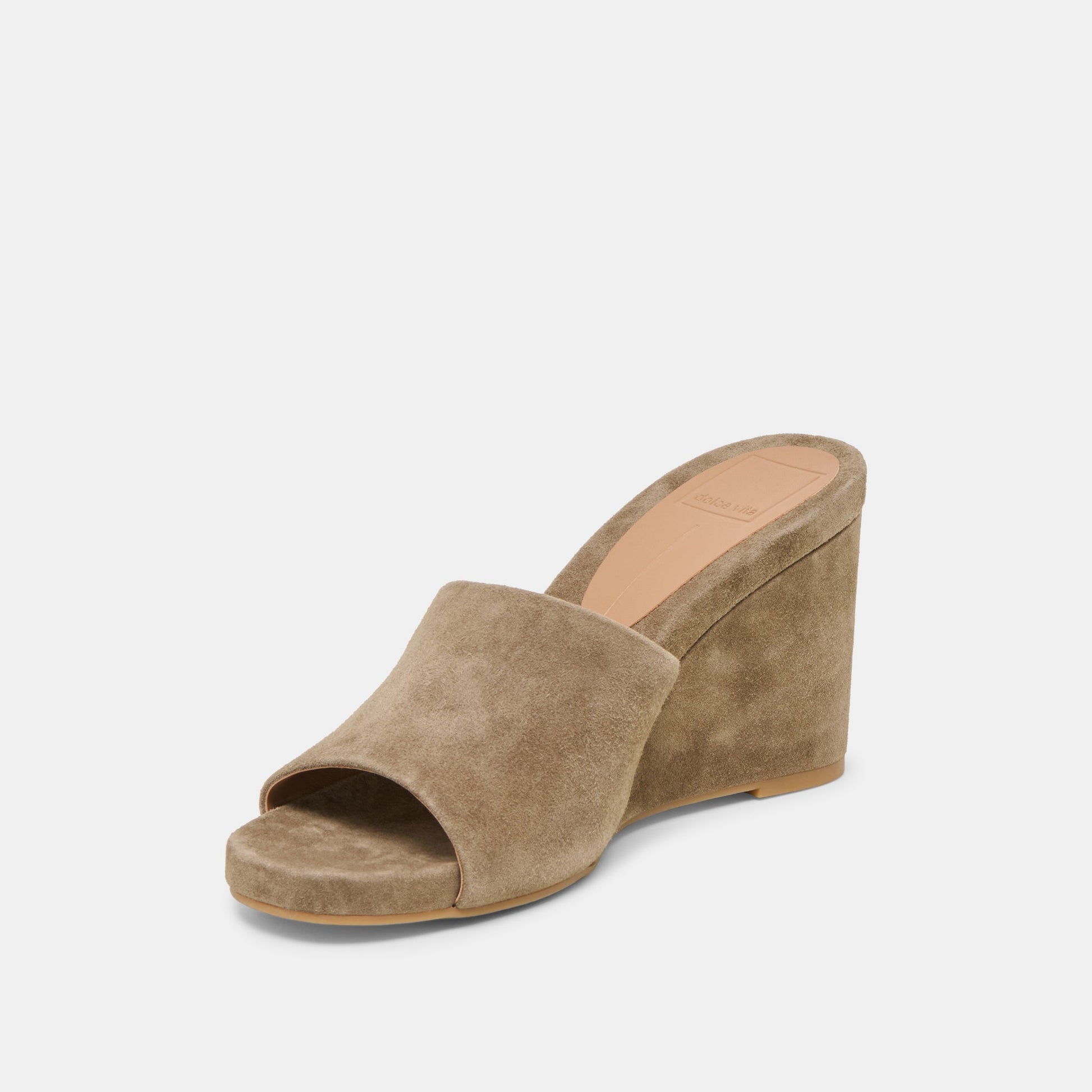Holta Olive Suede Wedges