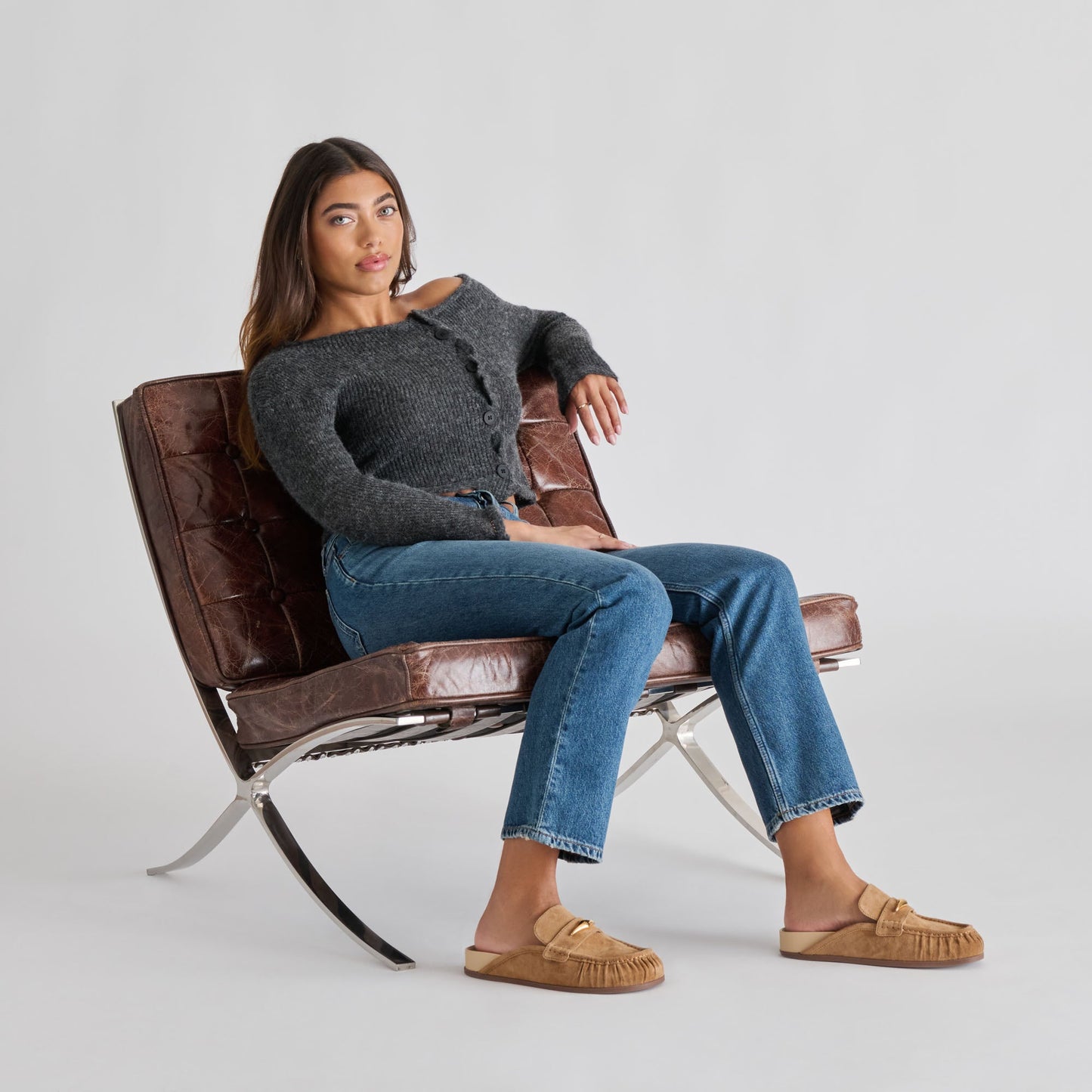 Jodero Lt Brown Suede Flats