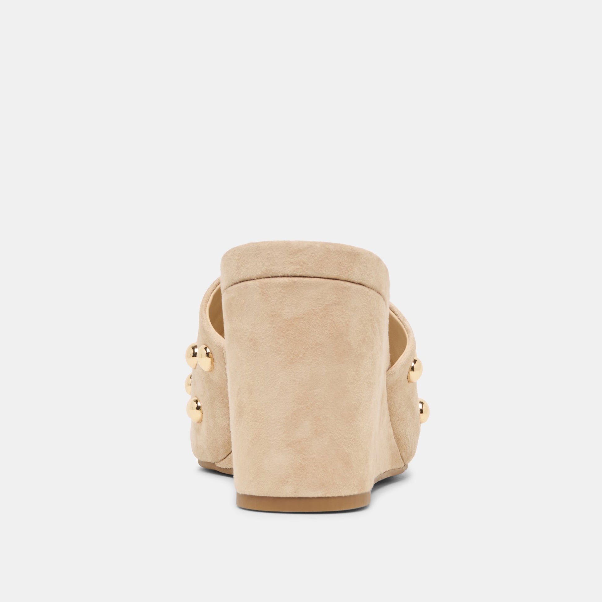 Holta Stud Camel Suede Wedges