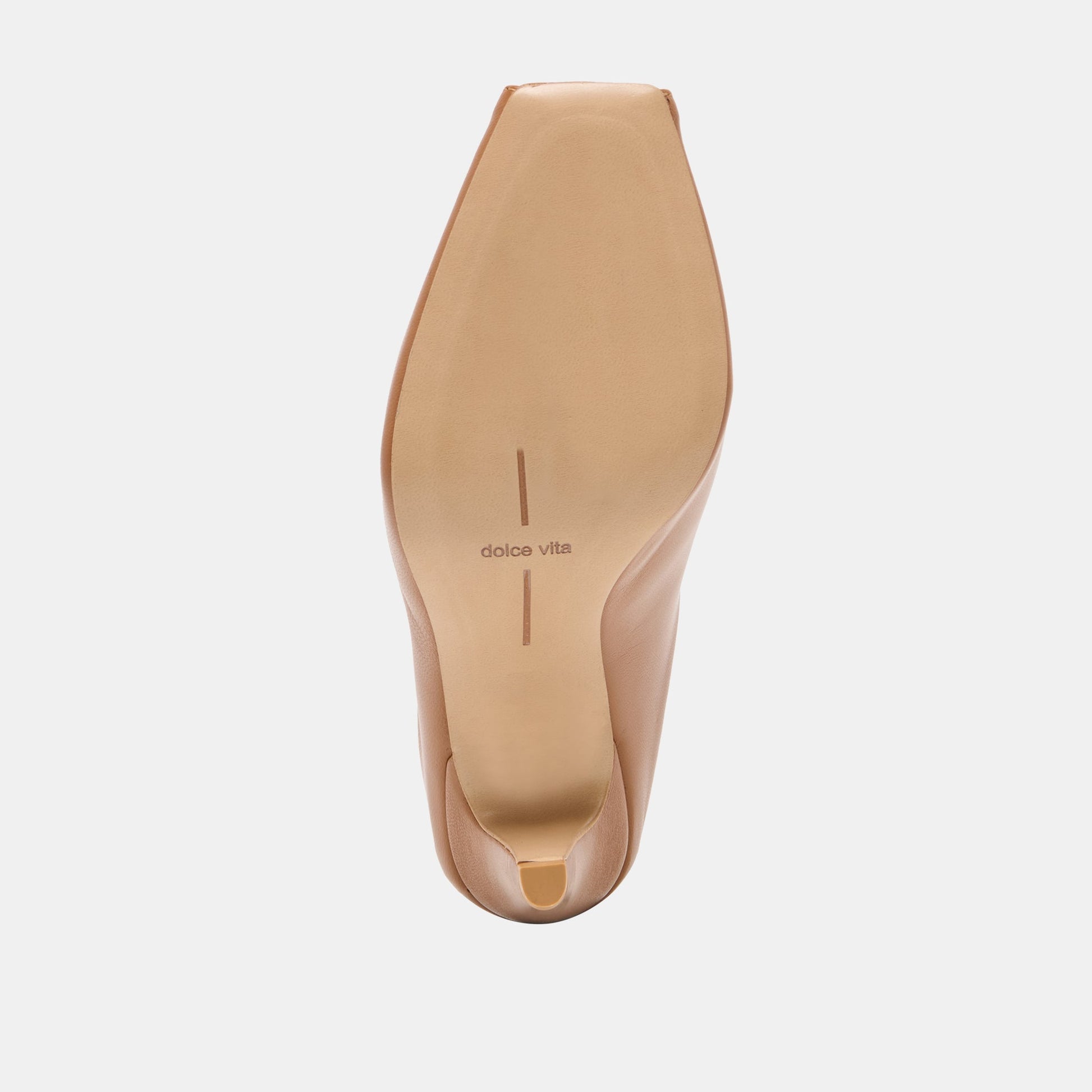 MERY Brown Leather Peep-Toe Heels