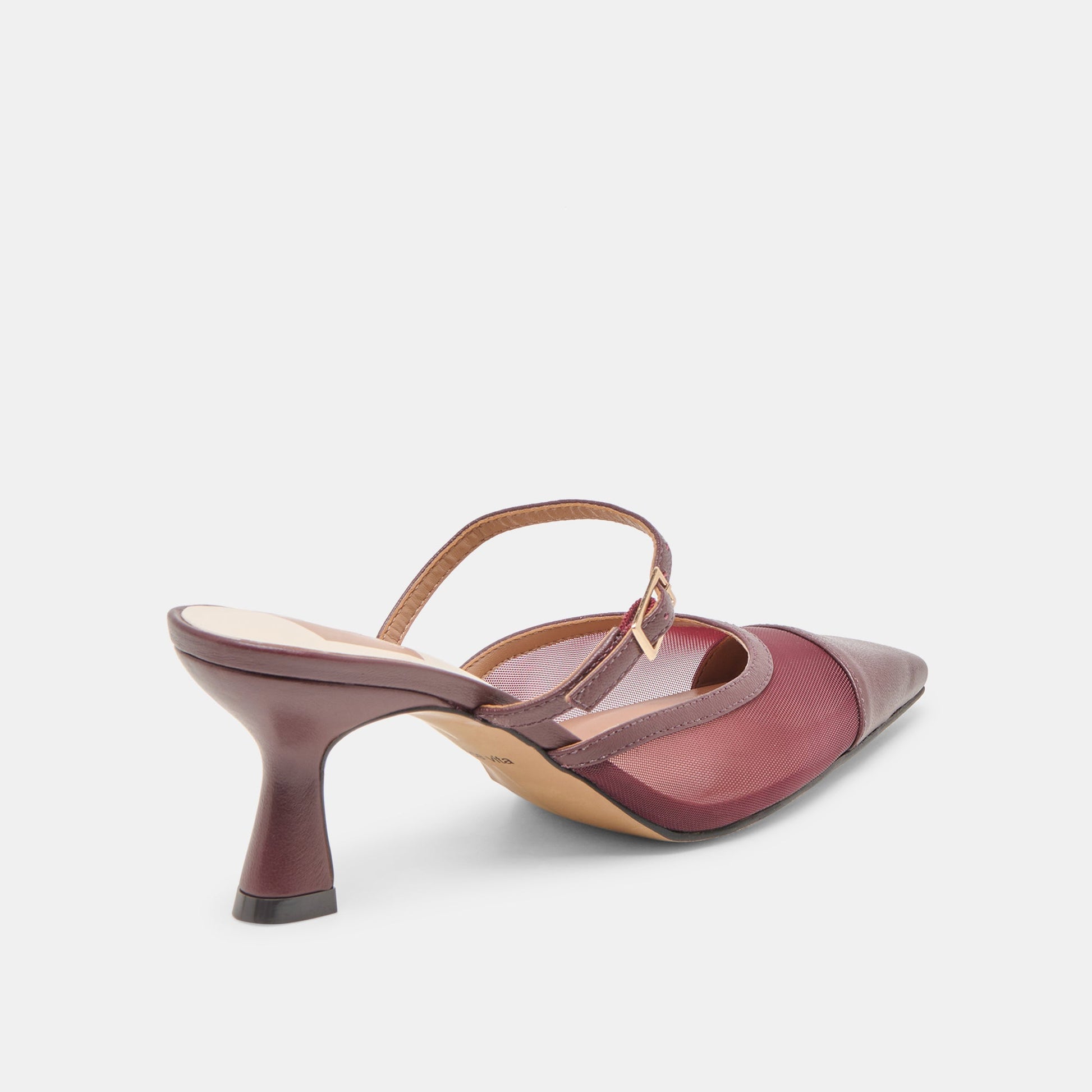 Loyd Burgundy Mesh Heels