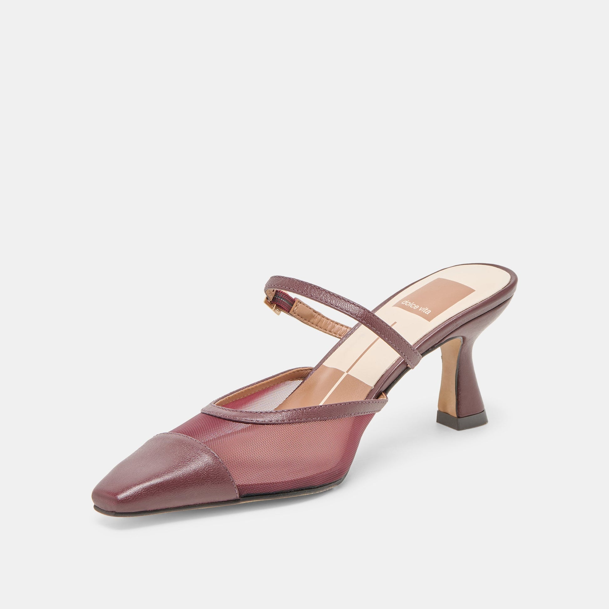 Loyd Burgundy Mesh Heels