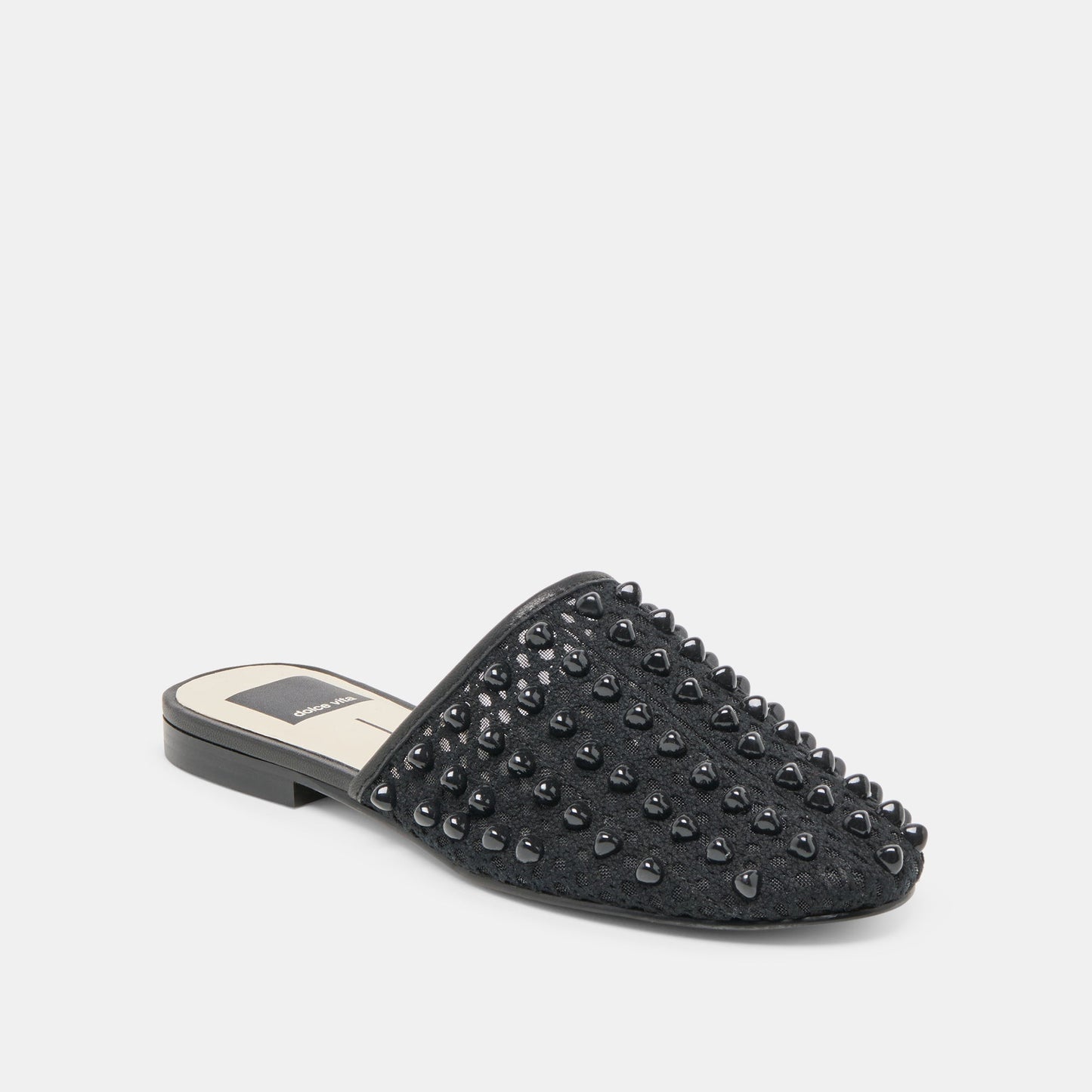 Rova Bead Onyx Beaded Mesh Flats