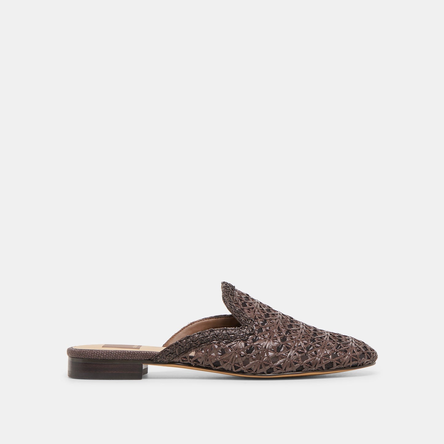 Kirt Chocolate Cross Hatch Raffia Flats
