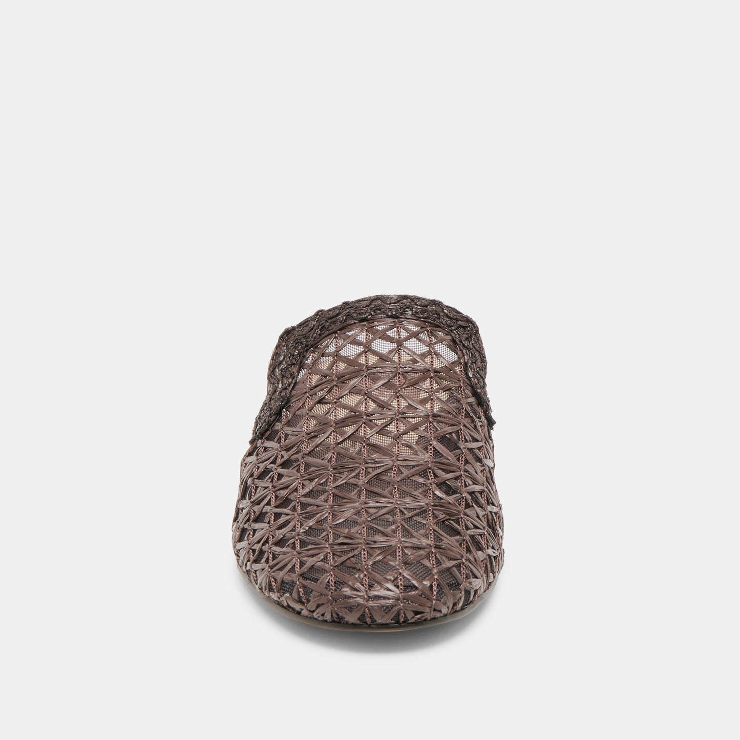 Kirt Chocolate Cross Hatch Raffia Flats
