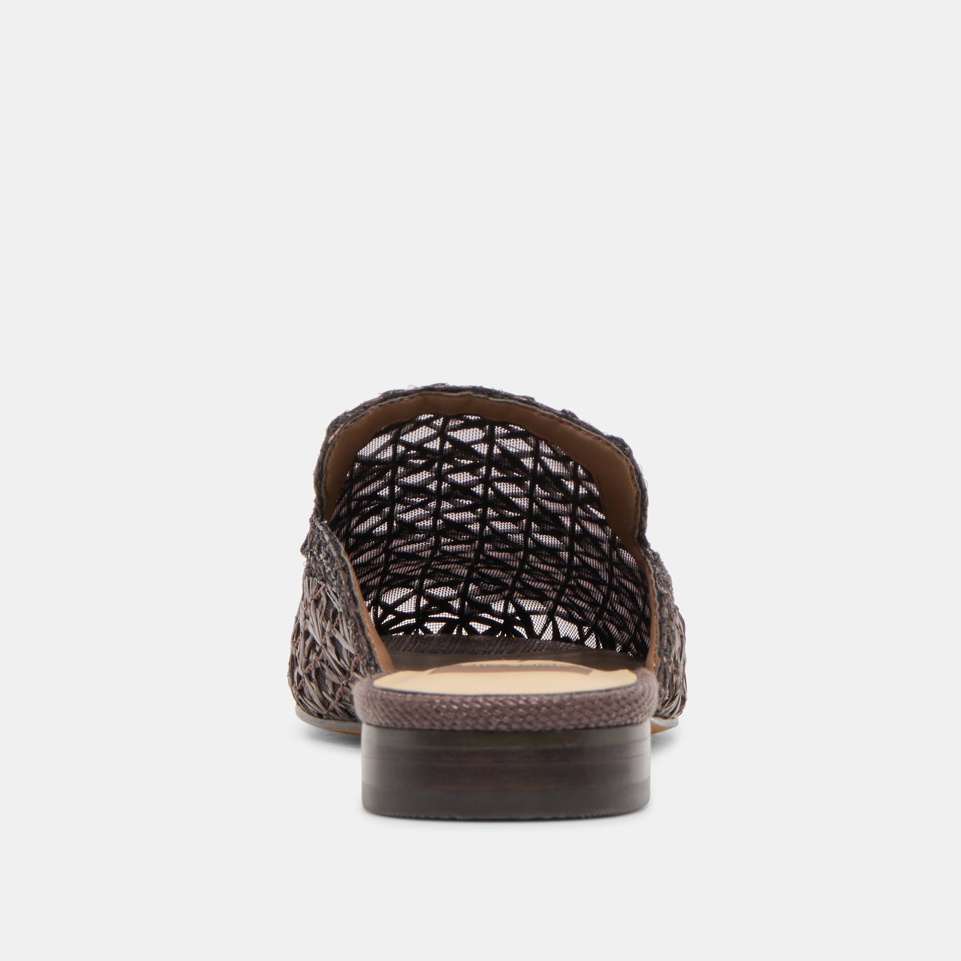 Kirt Chocolate Cross Hatch Raffia Flats