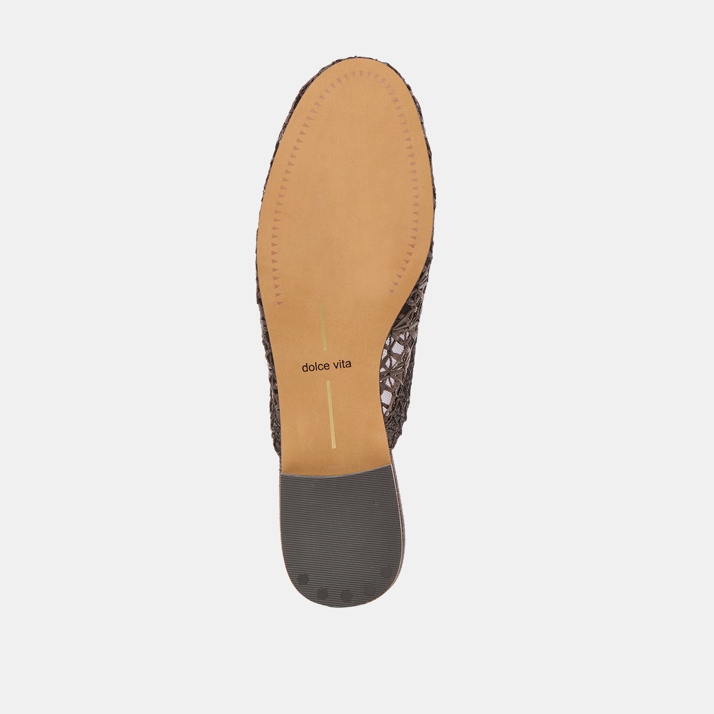 Kirt Chocolate Cross Hatch Raffia Flats