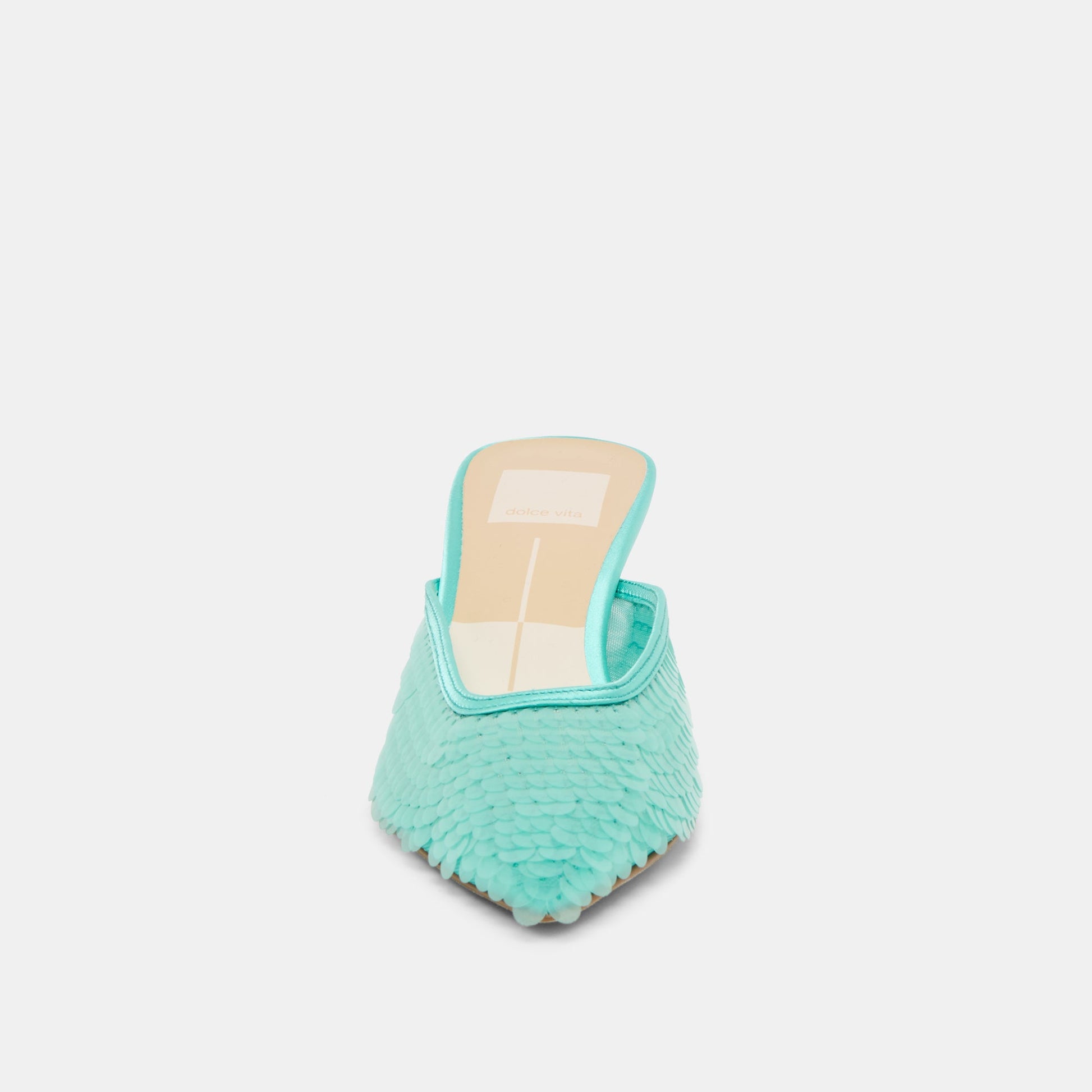 Cleo Sequin Aqua Sequin Heels