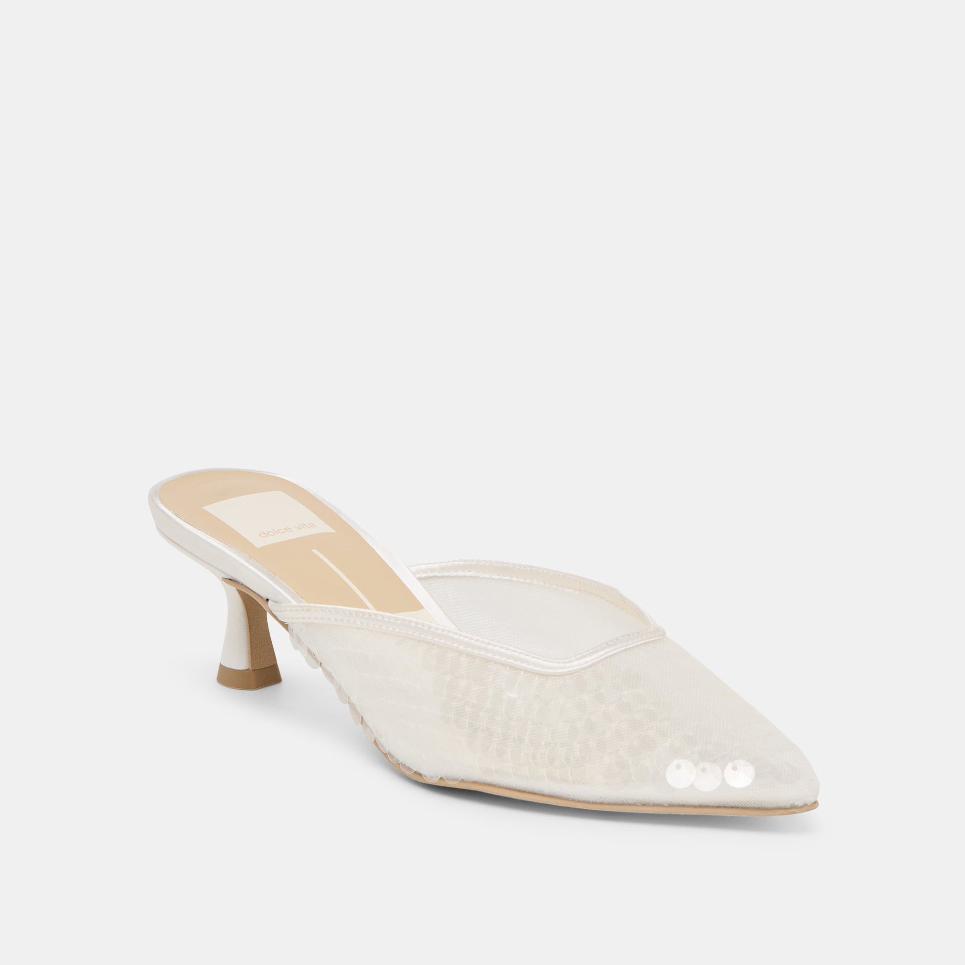 Cleo Ivory Sequin Heels