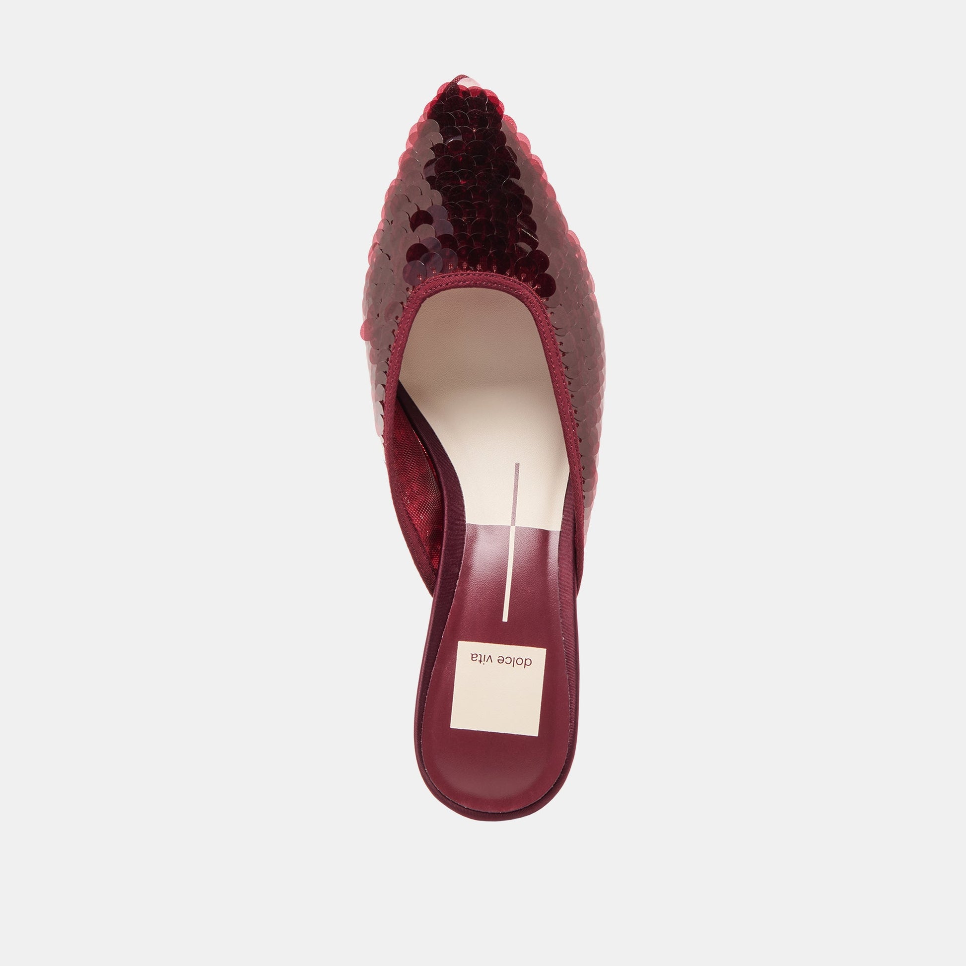 Cleo Cranberry Sequin Heels