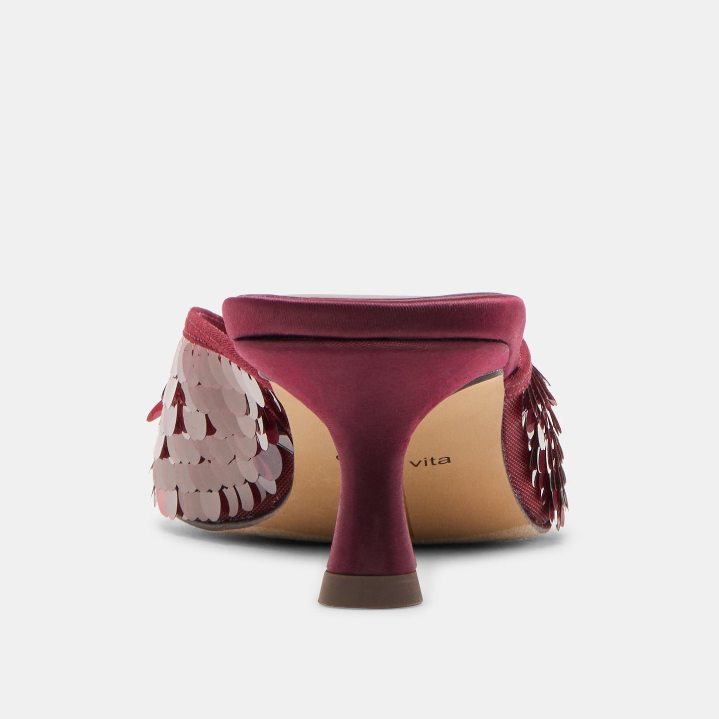 Cleo Cranberry Sequin Heels