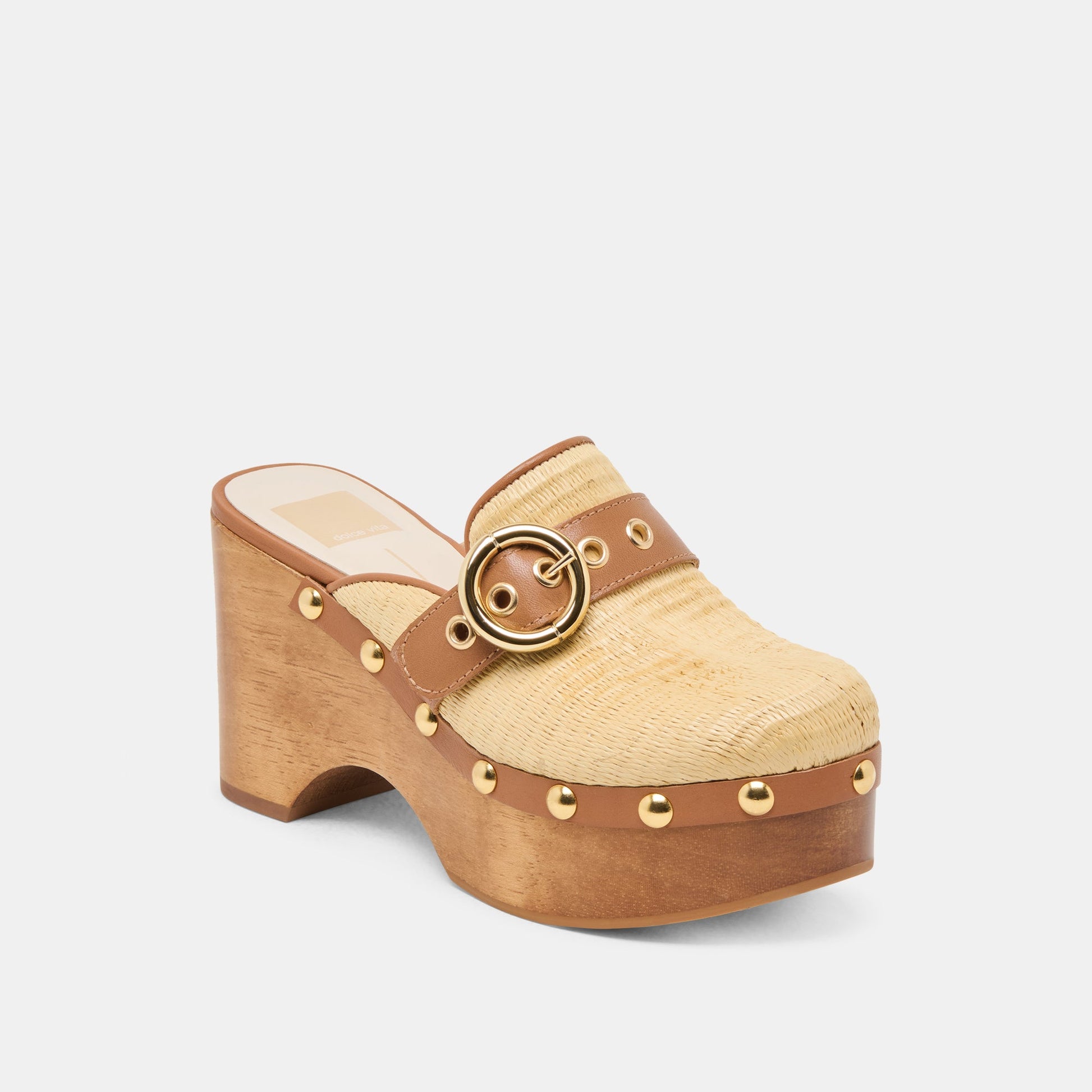 Debrah Lt Natural Raffia Clogs