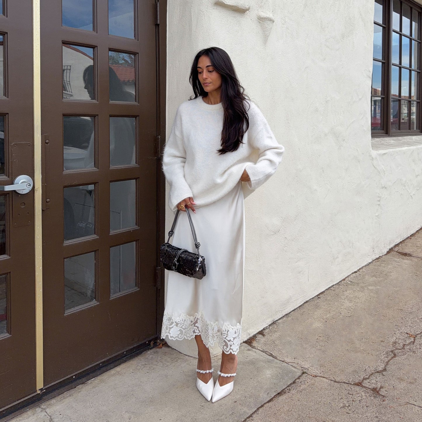 KANIKA Pearl Heels Vanilla Silk | Vanilla Silk Pearl Tapered Heels
 – Dolce Vita