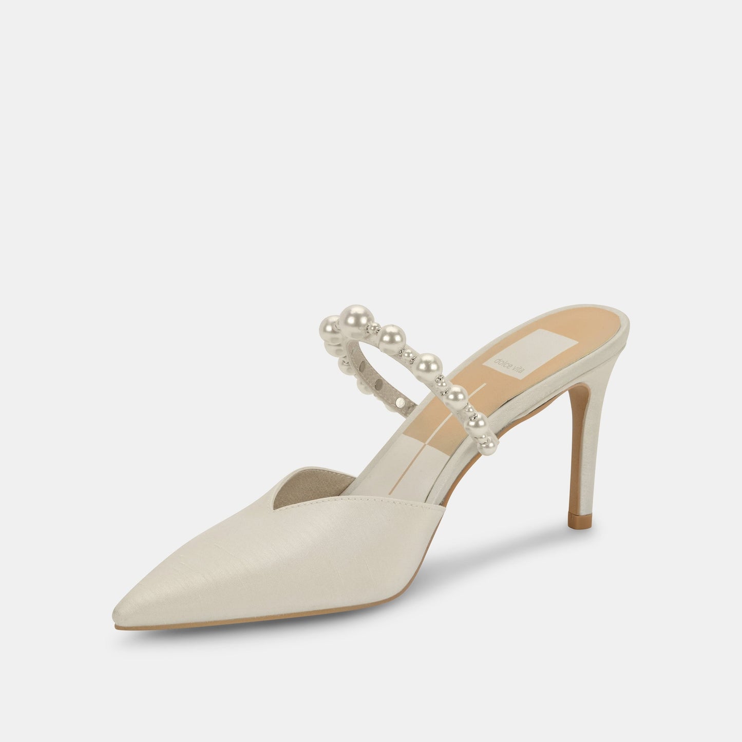 KANIKA Pearl Heels Vanilla Silk | Vanilla Silk Pearl Tapered Heels
 – Dolce Vita