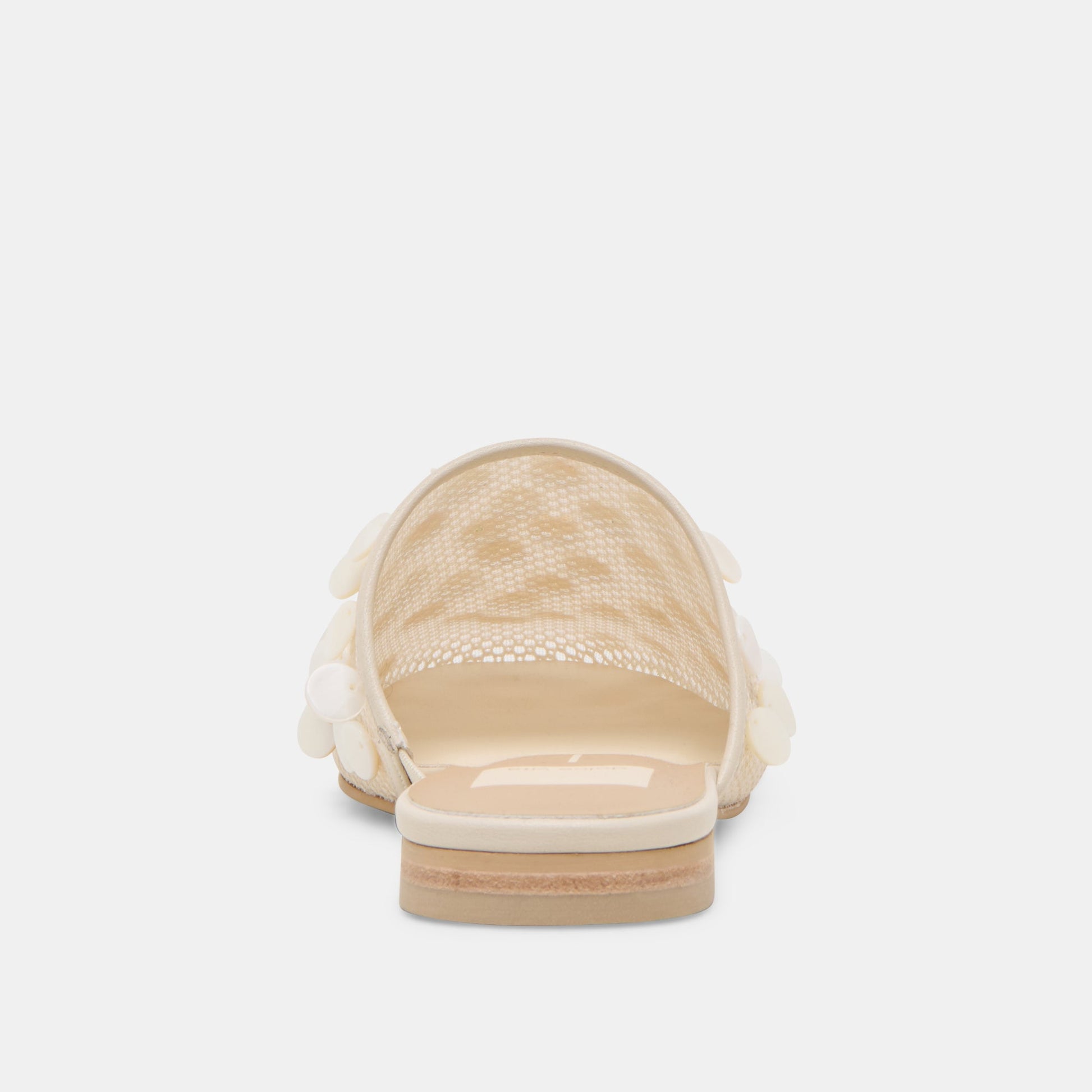 Rova Bead Ivory Disc Mesh Flats
