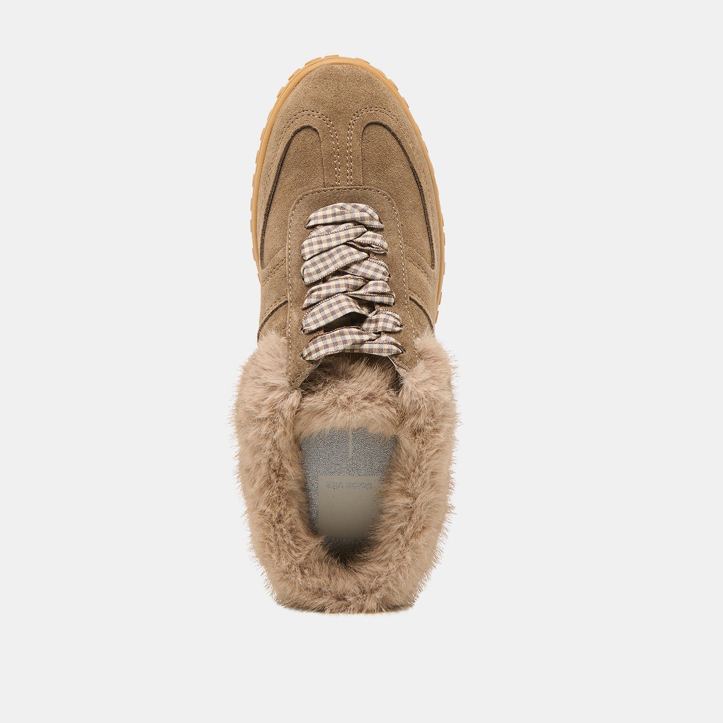 Izzey Plush Olive Suede Sneakers