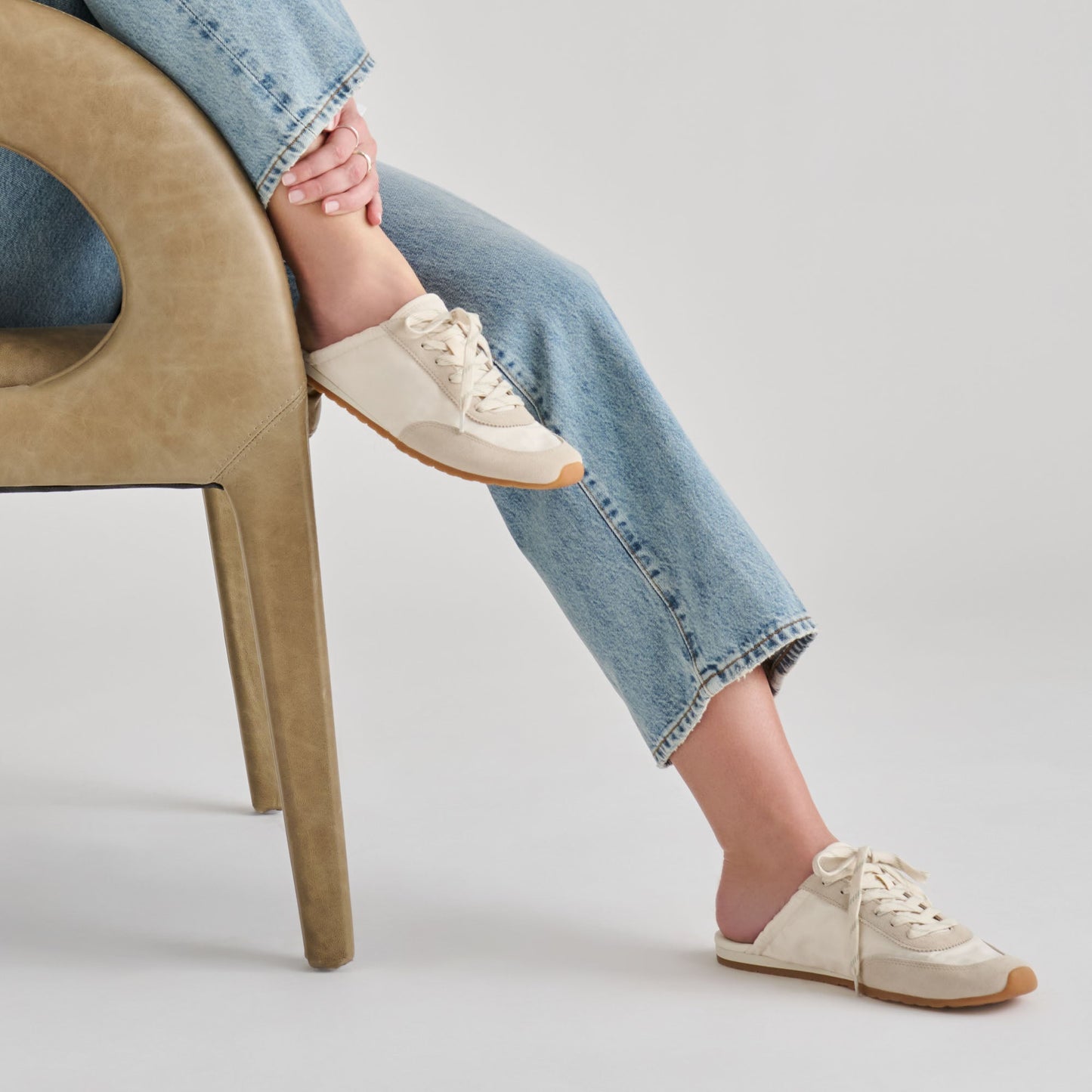 Daris White Nylon Sneakers