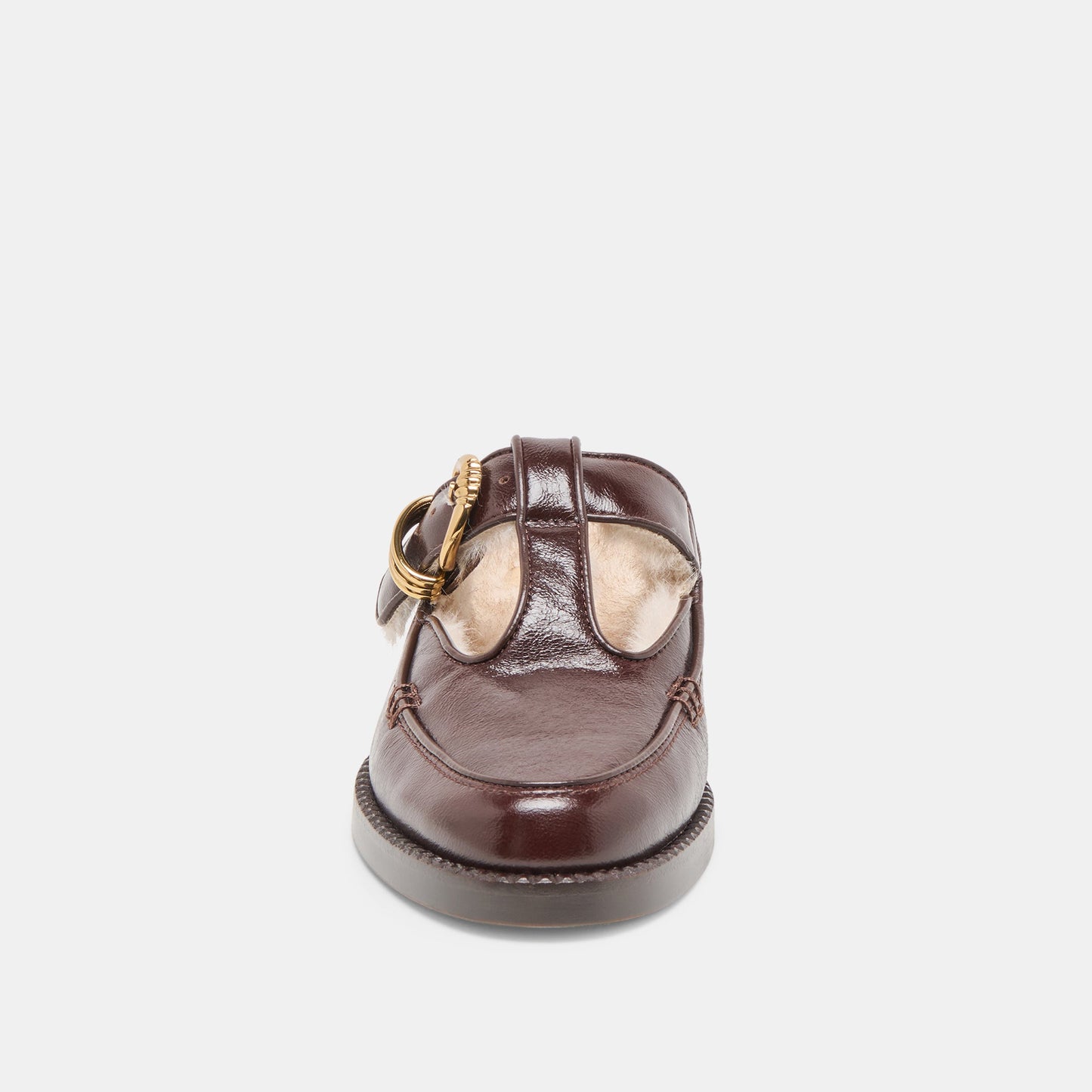 Harlah Plush Chocolate Leather Flats