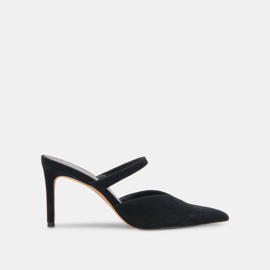 KANIKA WIDE HEELS ONYX SUEDE
 – Dolce Vita