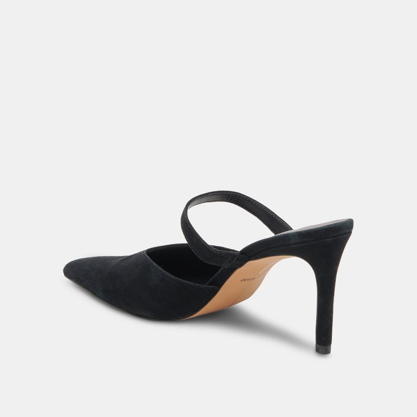 KANIKA WIDE HEELS ONYX SUEDE
 – Dolce Vita