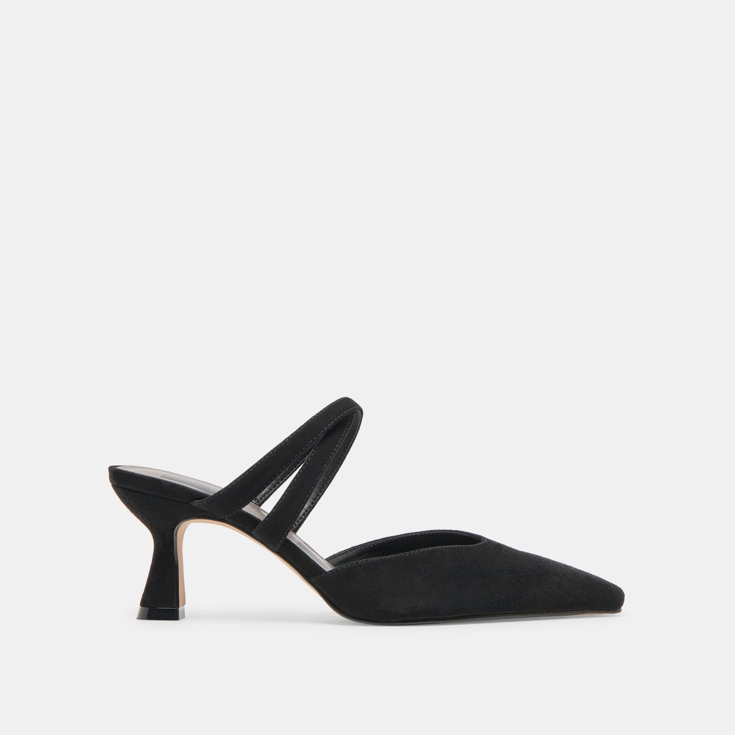 Linore Onyx Suede Heels