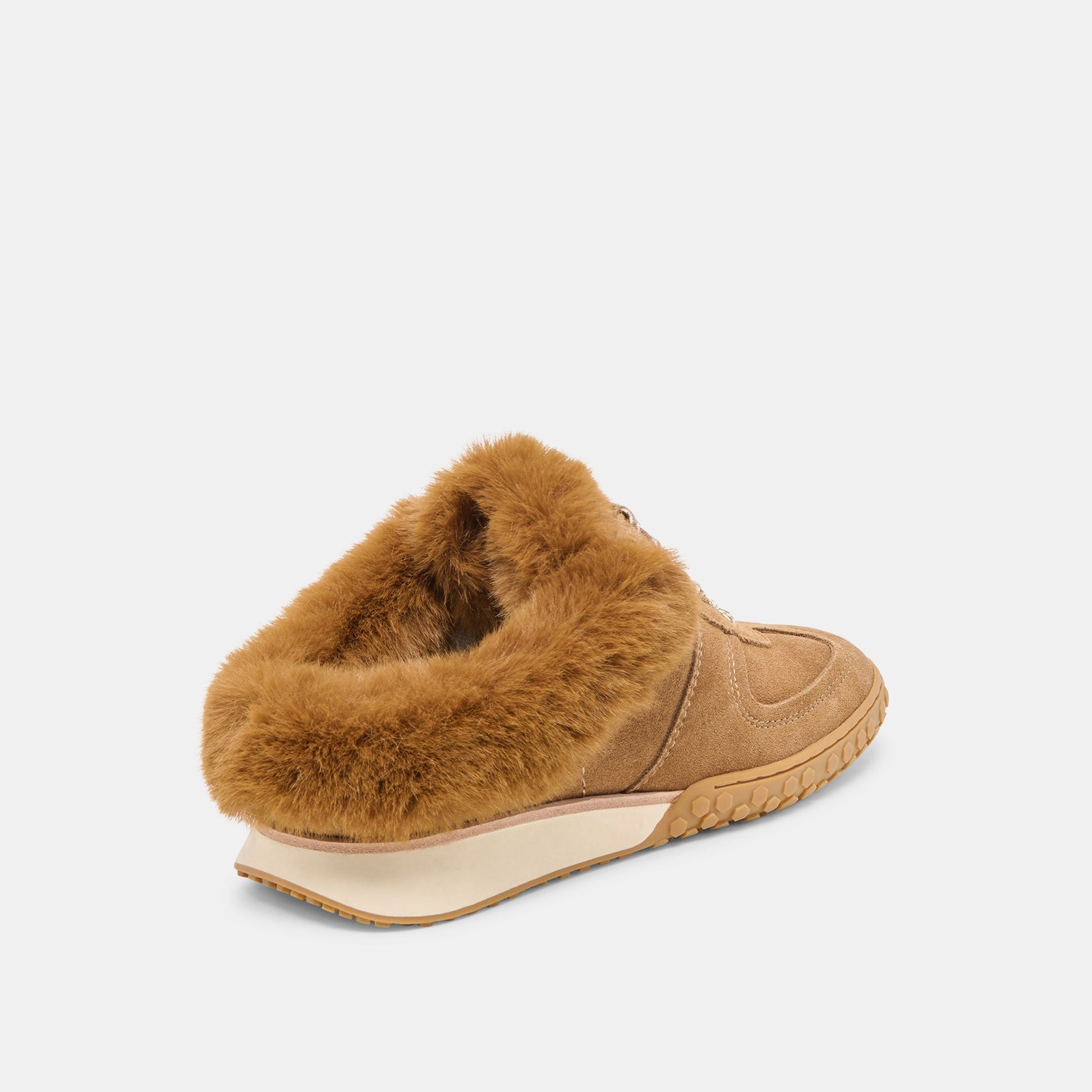 Izzey Plush Lt Brown Suede Sneakers