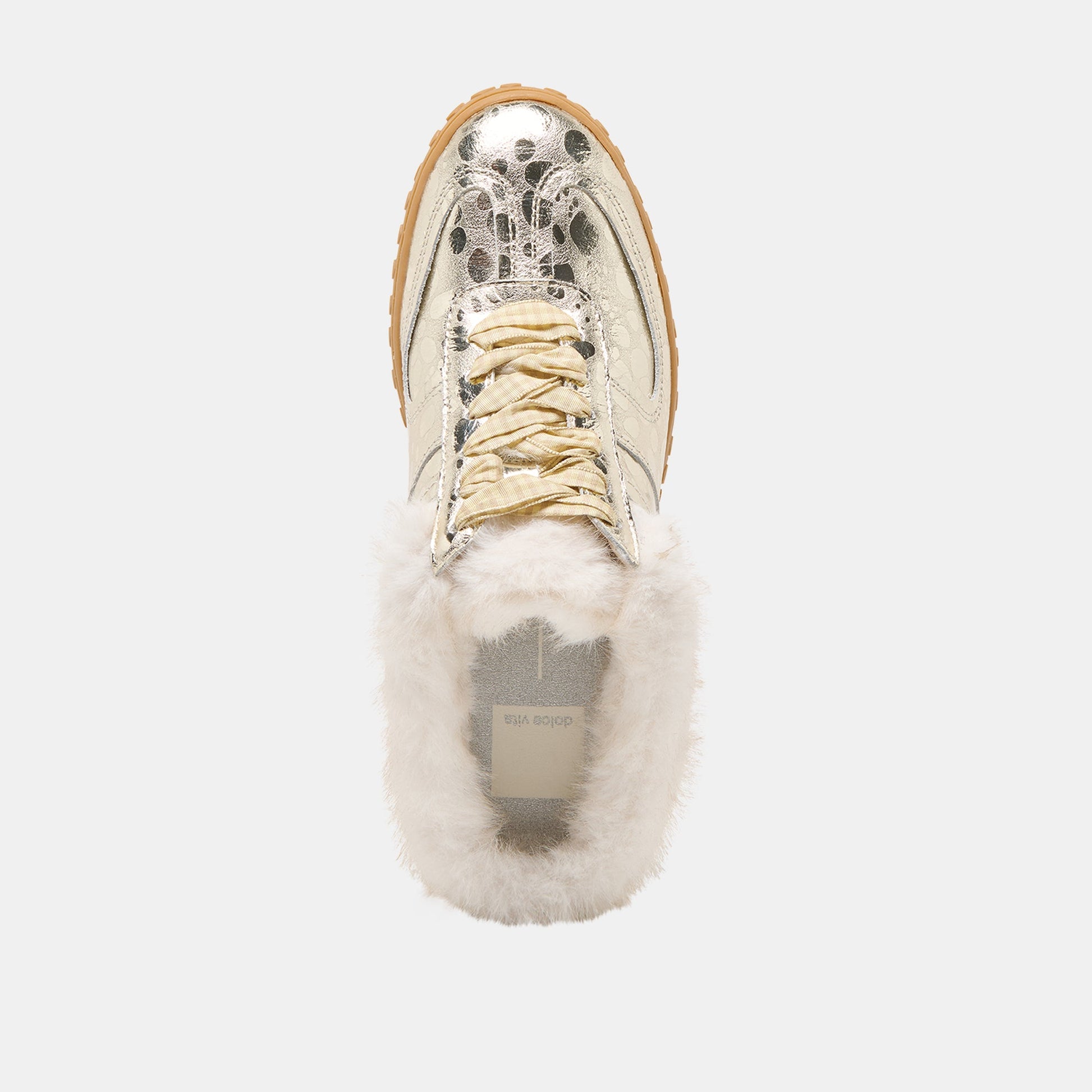 Izzey Plush Platinum Leather Sneakers