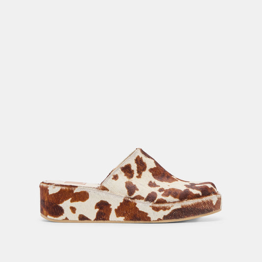 Rosita Cocoa Taurus Calf Hair Flats
