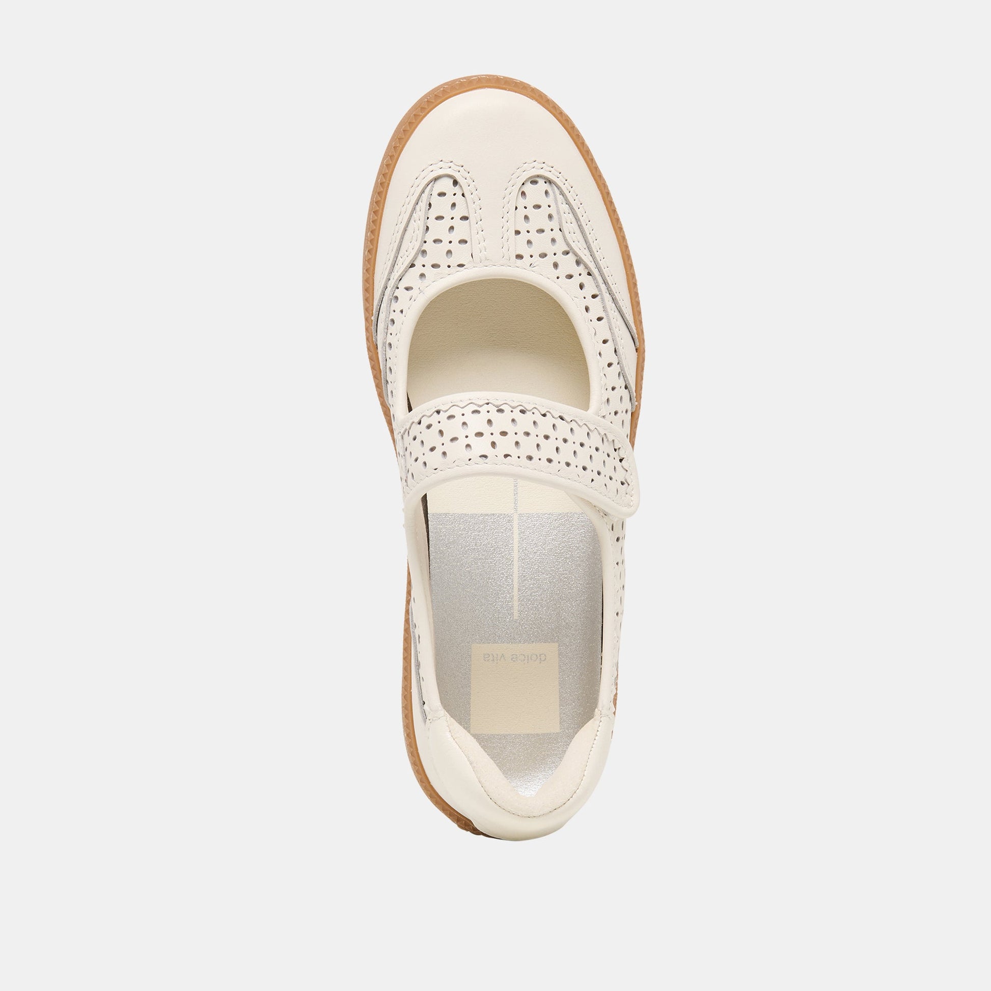 Nanet White Perforated Leather Sneakers