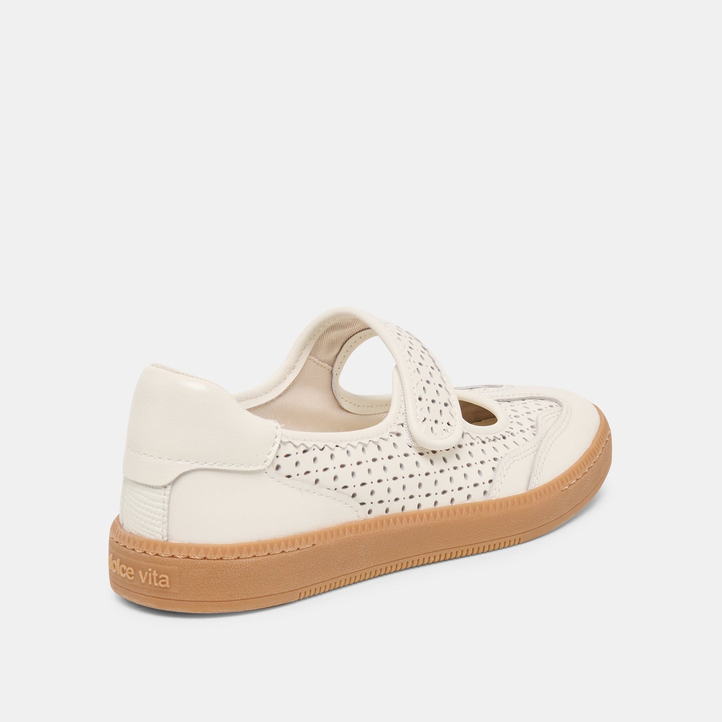 Nanet White Perforated Leather Sneakers