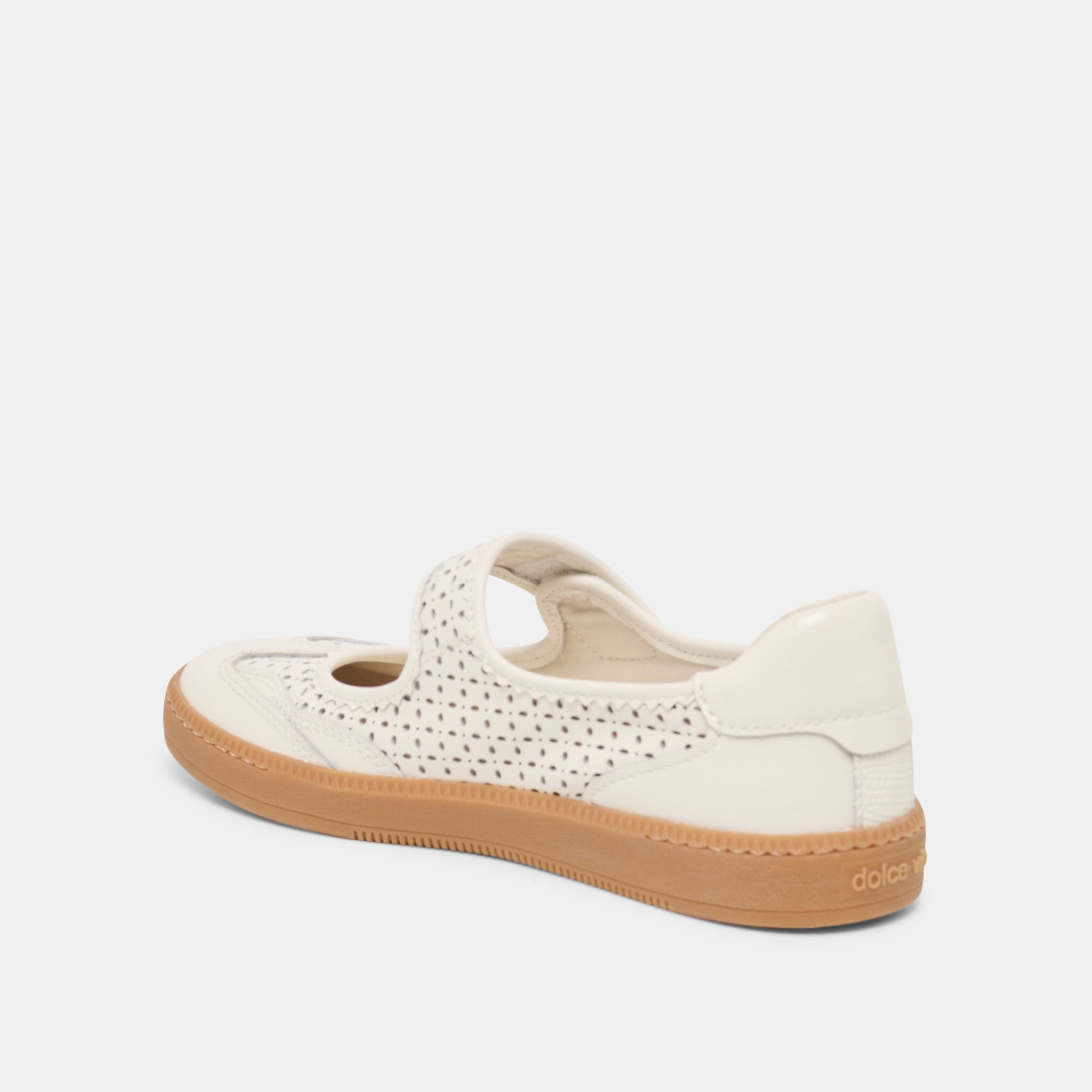 Nanet White Perforated Leather Sneakers