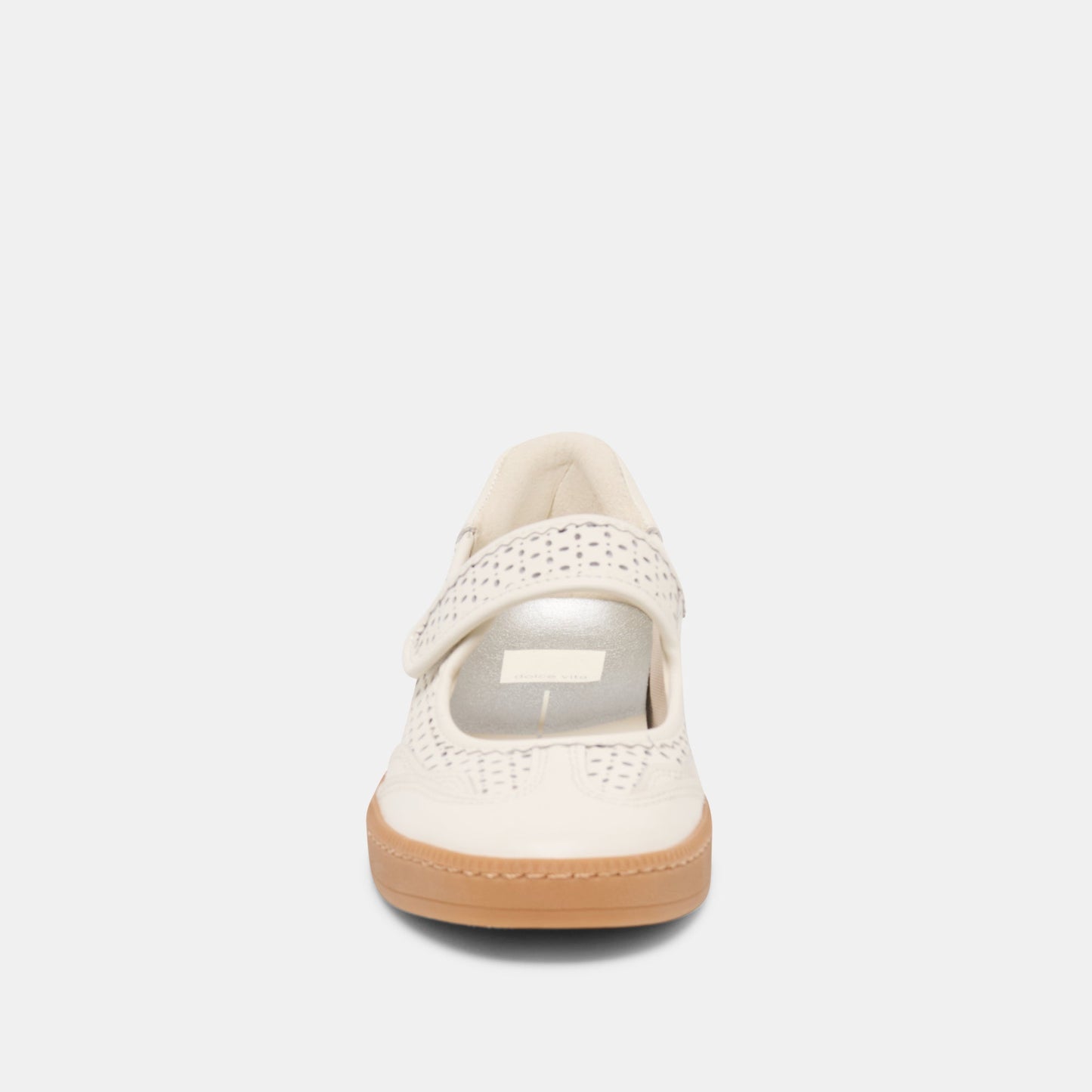 Nanet White Perforated Leather Sneakers