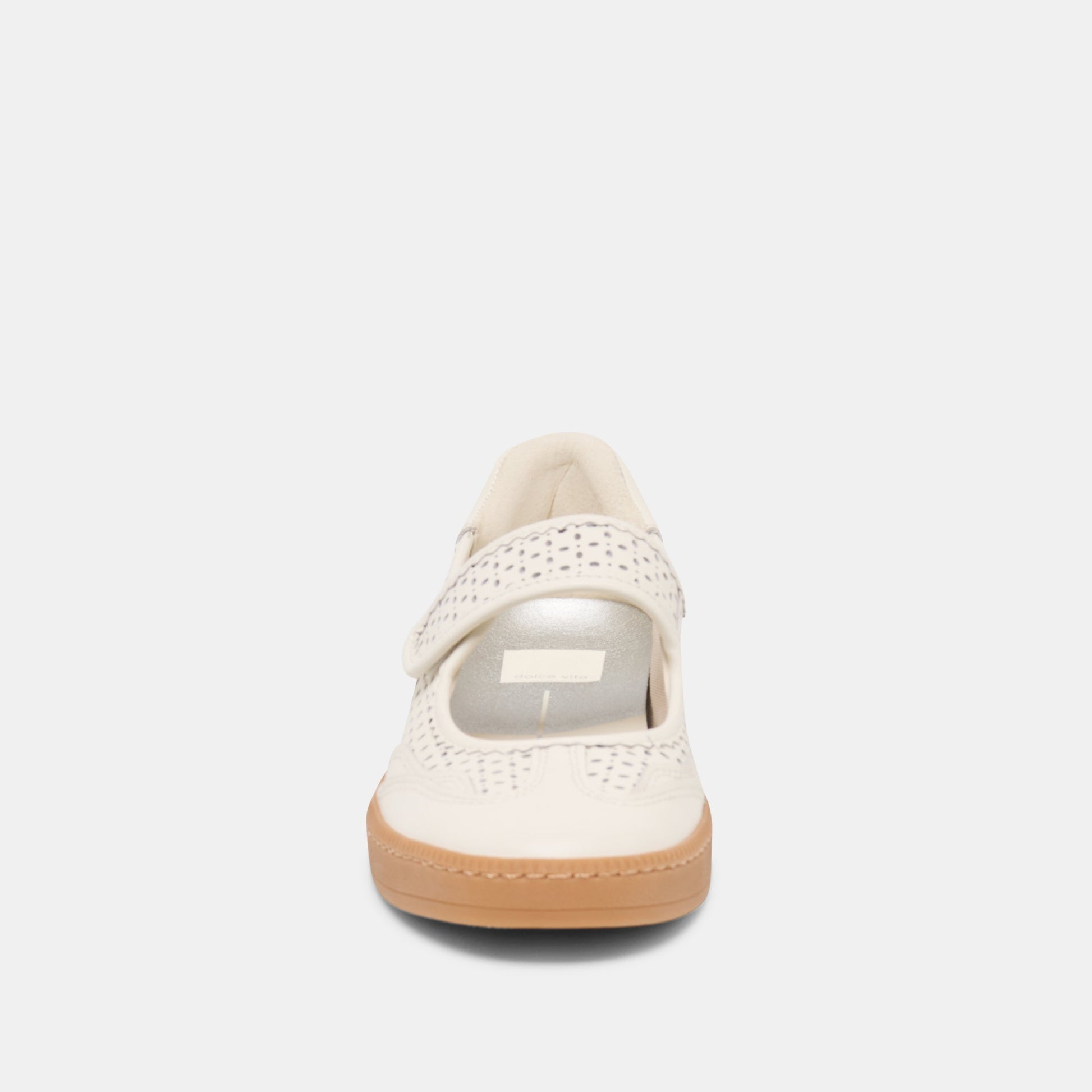 Nanet White Perforated Leather Sneakers