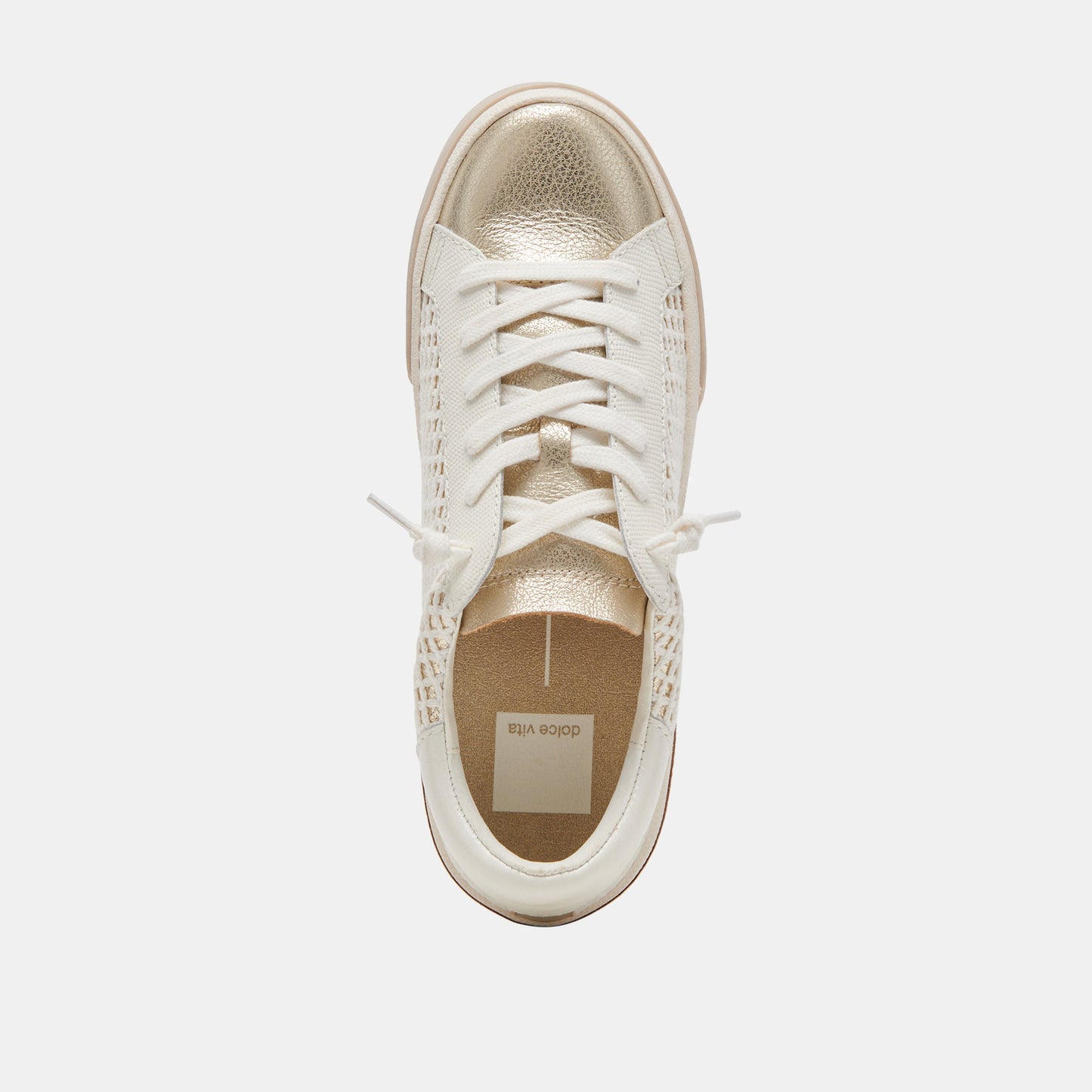 ZINA SNEAKERS BONE GOLD WOVEN
 – Dolce Vita