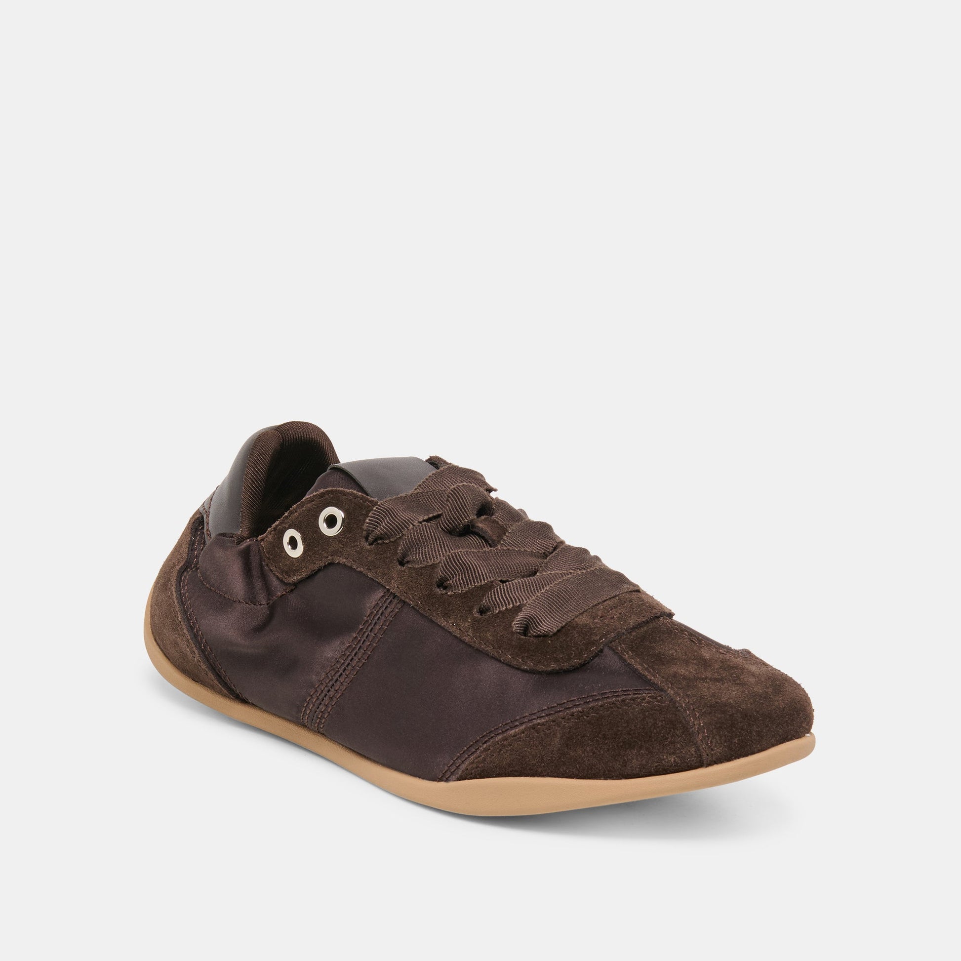 Dakoda Dk Brown Satin Sneakers