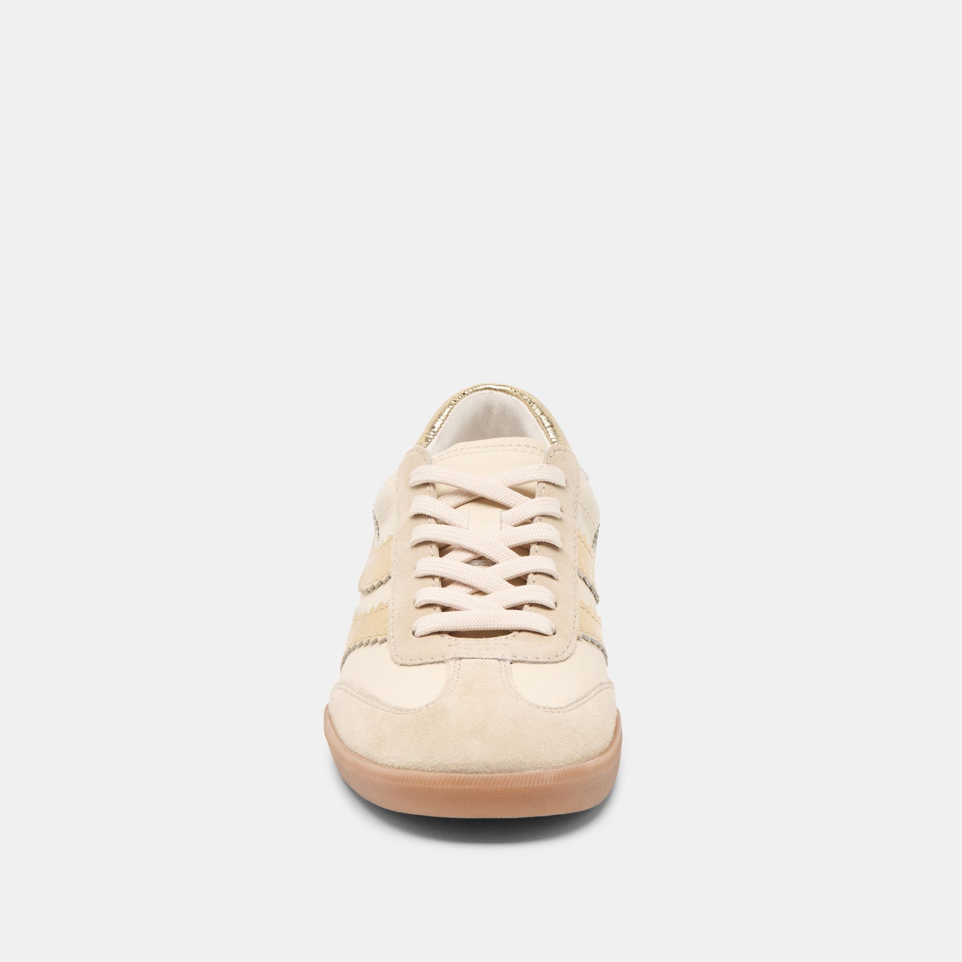Merit White Gold Leather Sneakers