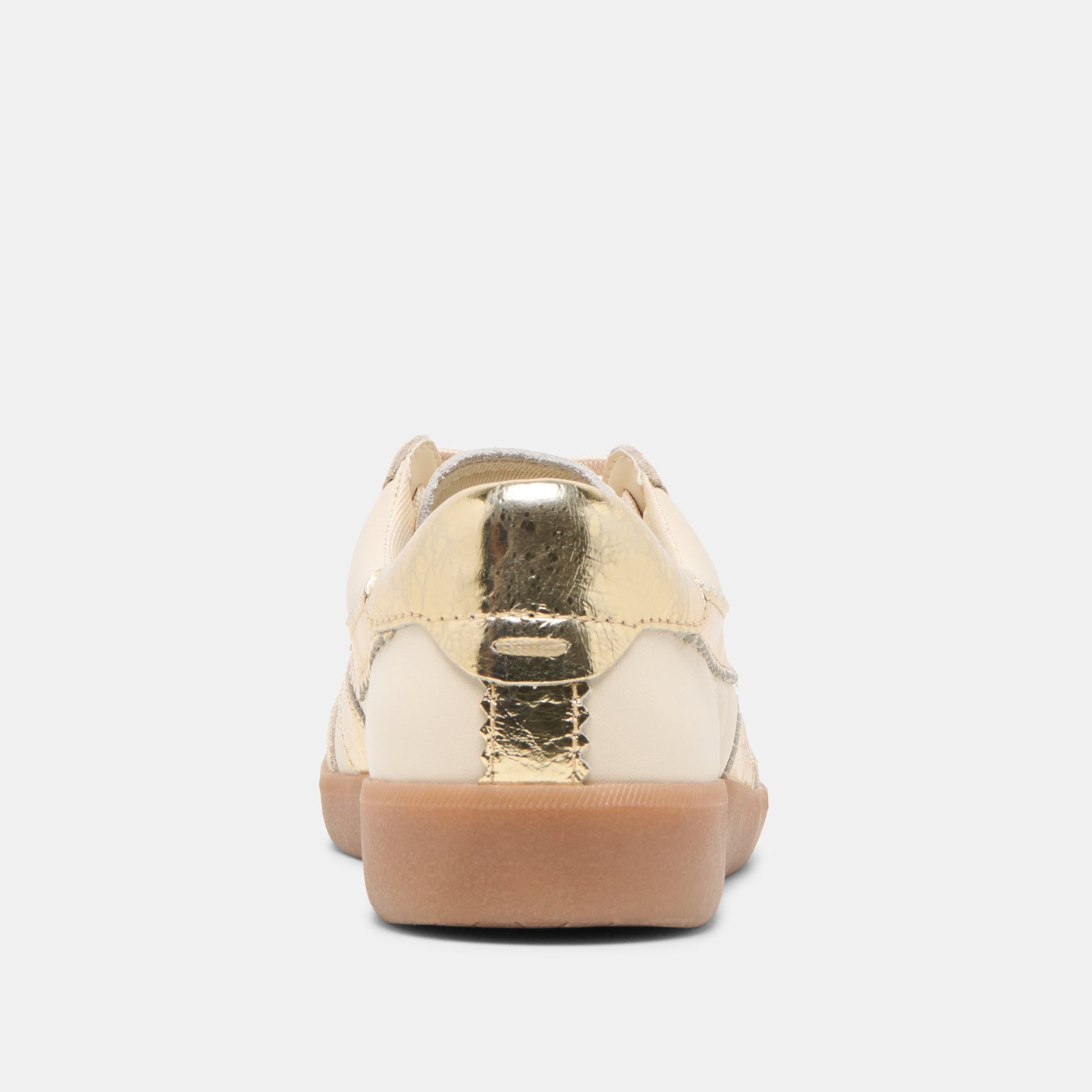 Merit White Gold Leather Sneakers
