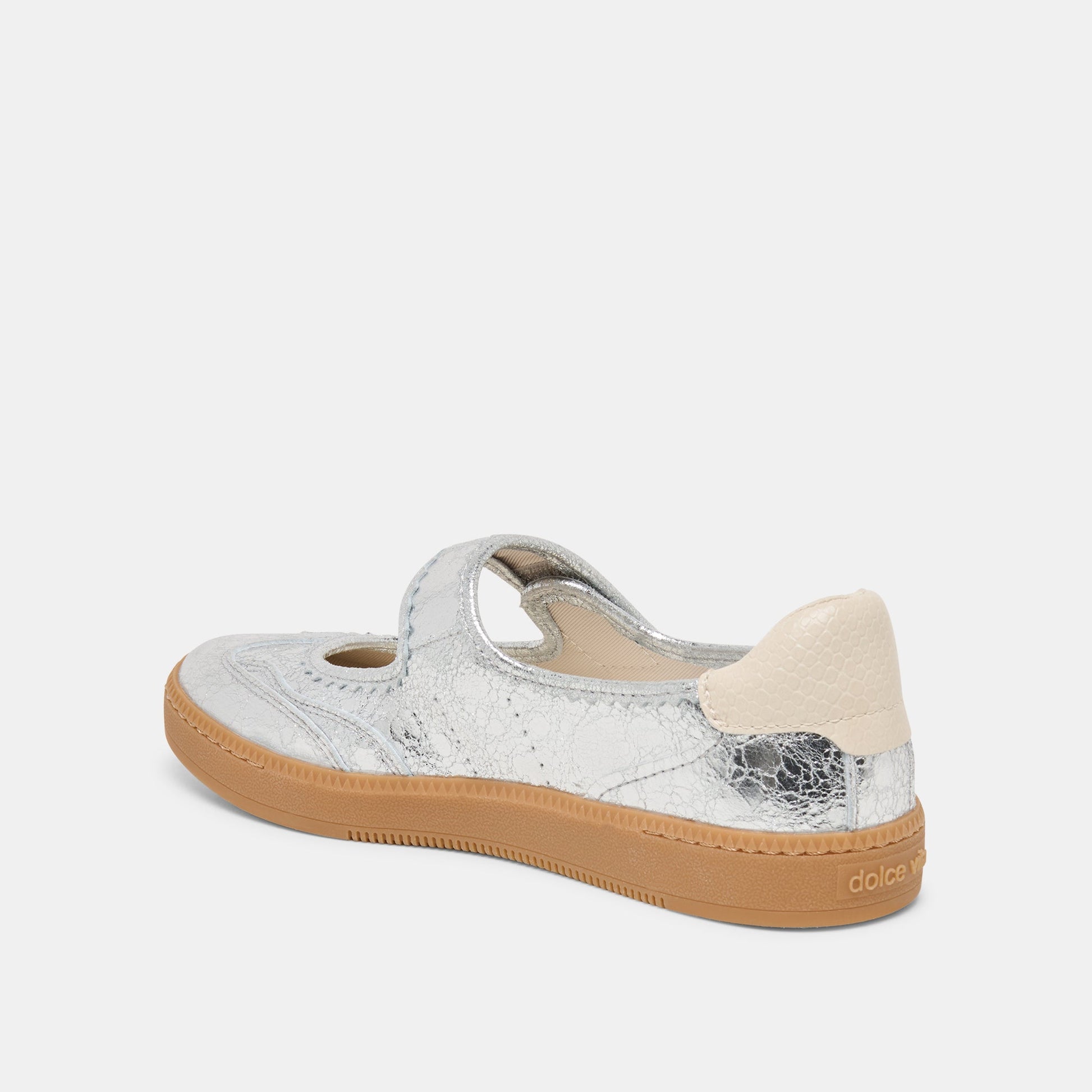 Nanet Silver Leather Sneakers