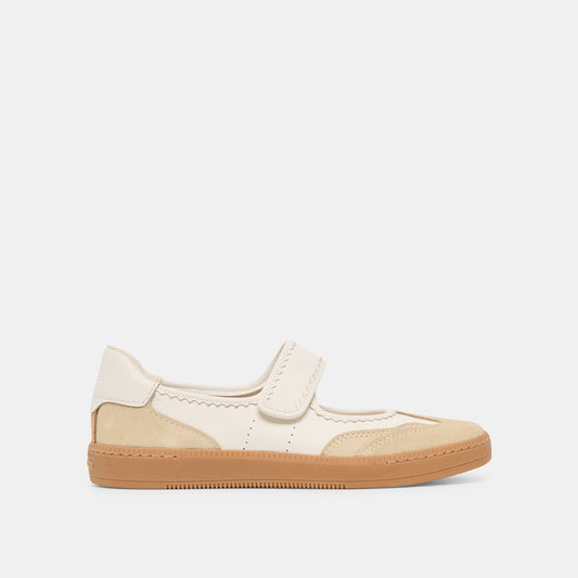 Nanet Ivory Multi Leather Sneakers