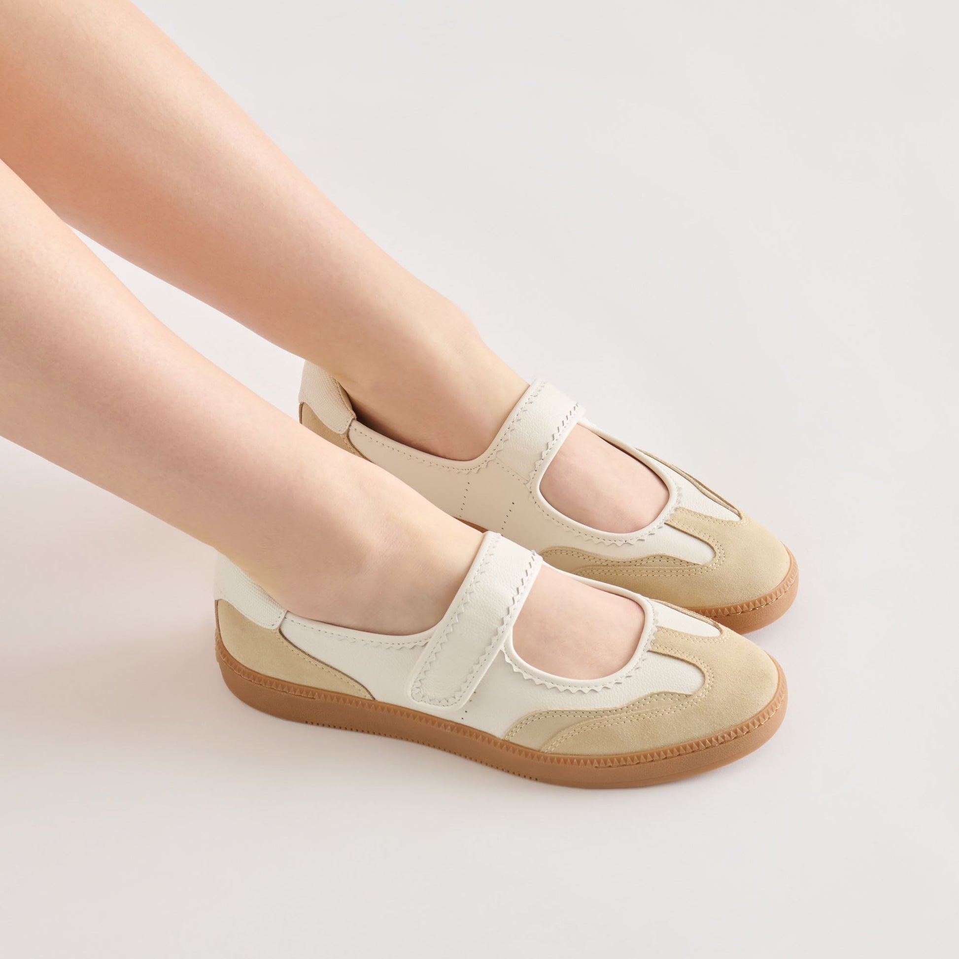 Nanet Ivory Multi Leather Sneakers